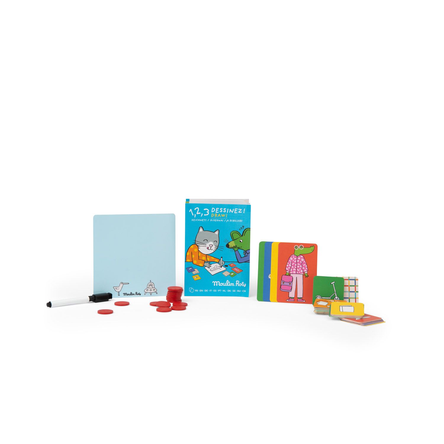 1, 2, 3, disegna! Gioco da disegno - Les Loufoques - Moulin Roty