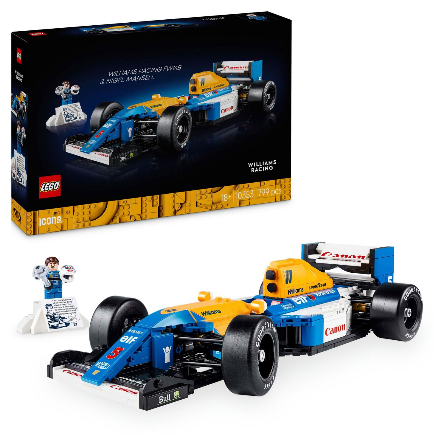 Lego Icons 10353 - Williams Racing FW14B e Nigel Mansell - LEGO
