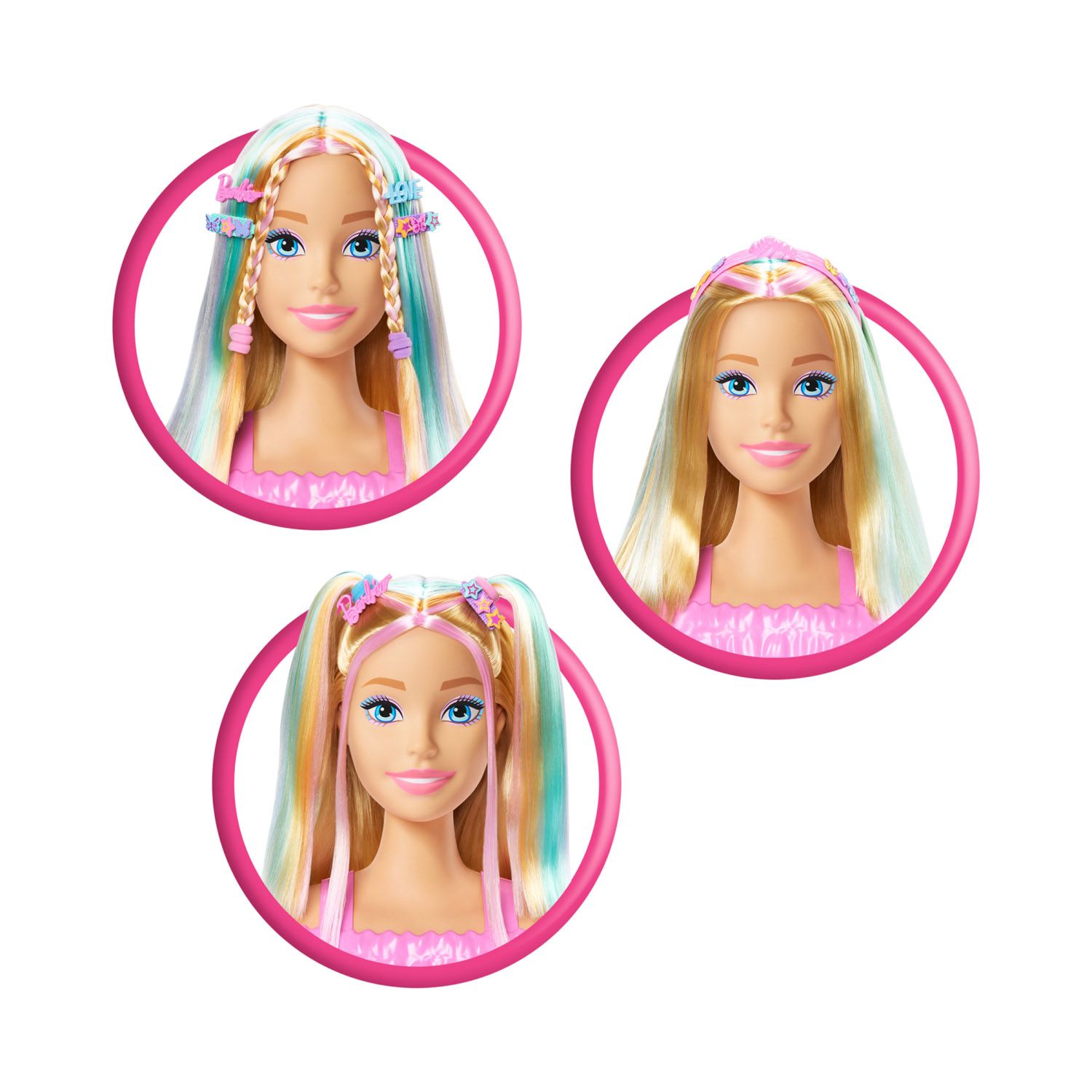 Barbie Testa Pettinabile Deluxe – Capelli Biondi e 20+ Accessori per Acconciature Creative - Barbie