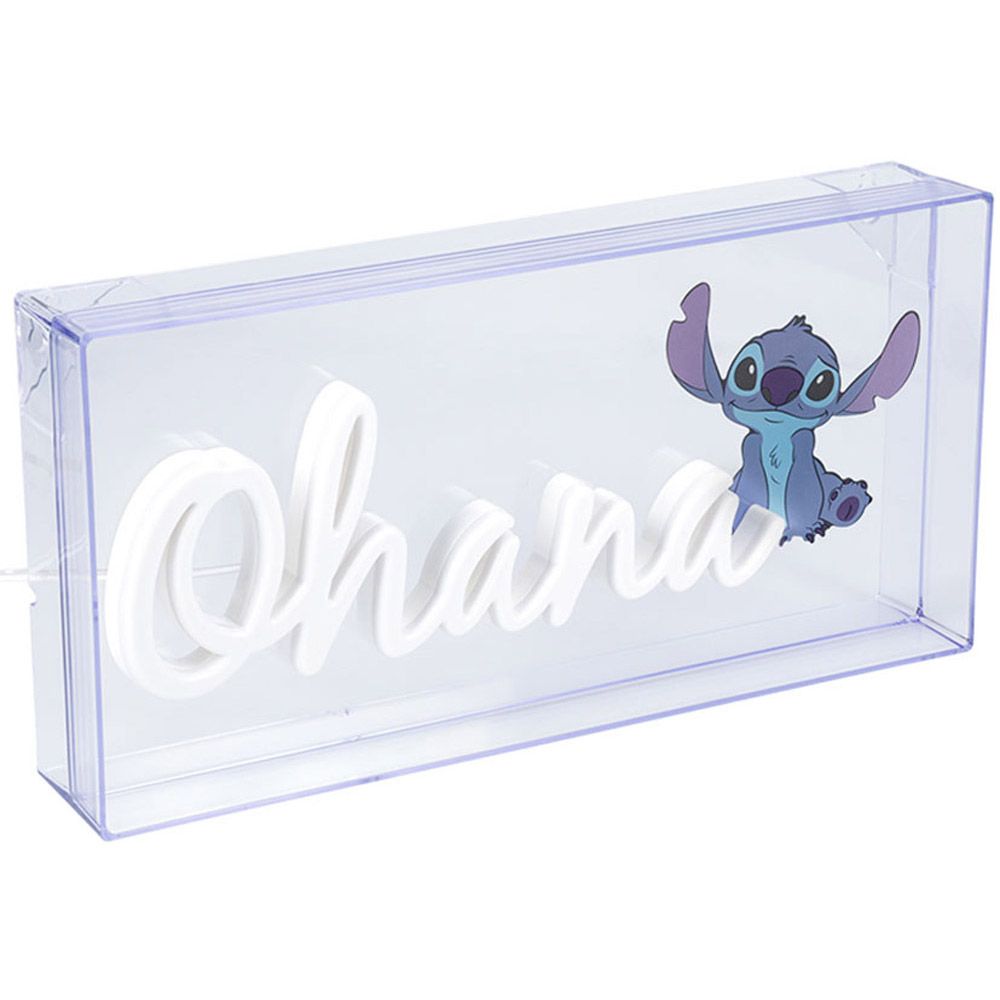 Lampada Neon LED Ohana Disney Stitch 30cm,  USB-C Incluso - Disney Stitch