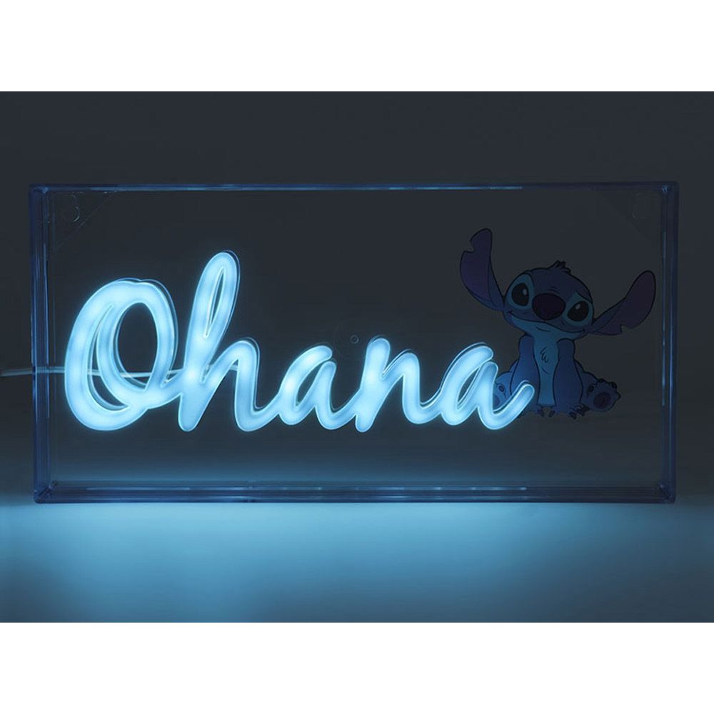 Lampada Neon LED Ohana Disney Stitch 30cm,  USB-C Incluso - Disney Stitch