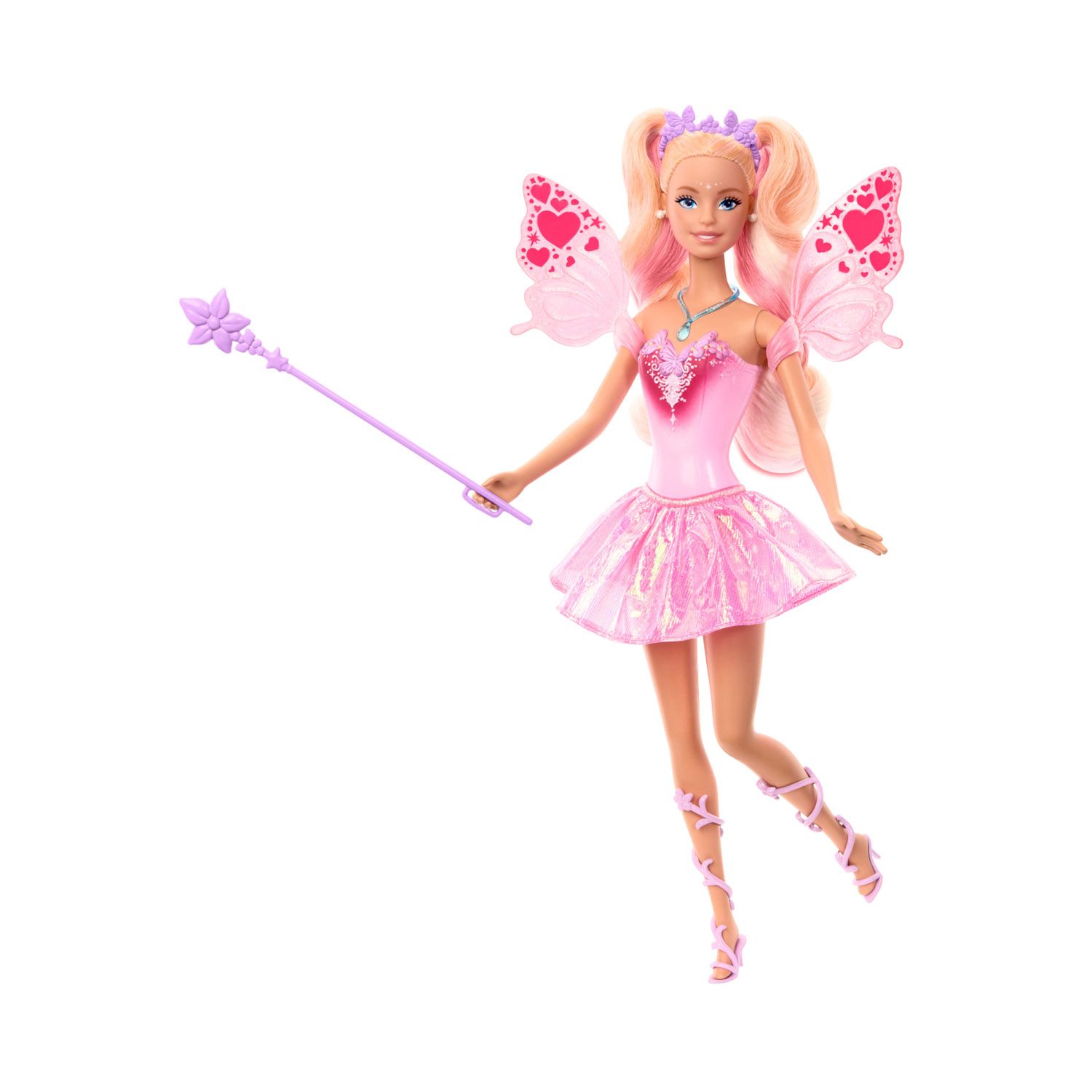 Barbie Fata Magica con Bacchetta e Ali – Bambola Fantasy con Capelli Biondi e Abito Cangiante - Barbie