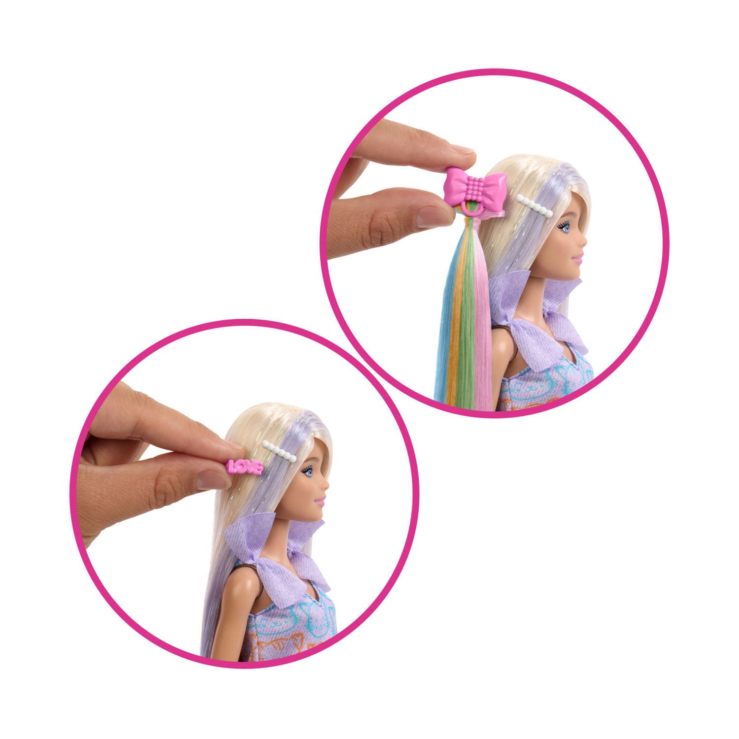 Barbie Fun & Fancy – Bambola con Capelli Lunghissimi e Extension, Abito Argento Metallizzato - Barbie