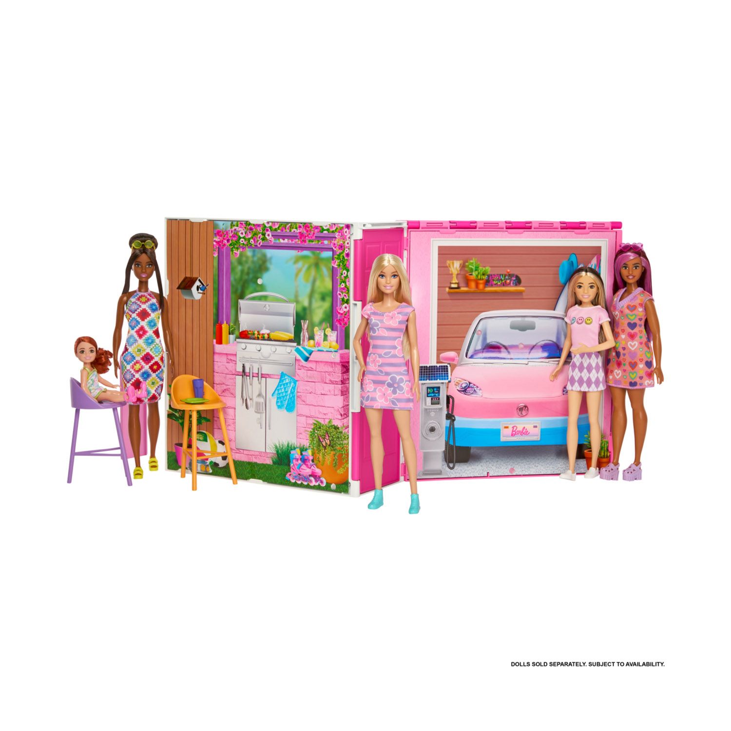 Barbie Loft Vacanze – Set con Bambola, Casa a 4 Aree e 11 Accessori Decorativi - Barbie