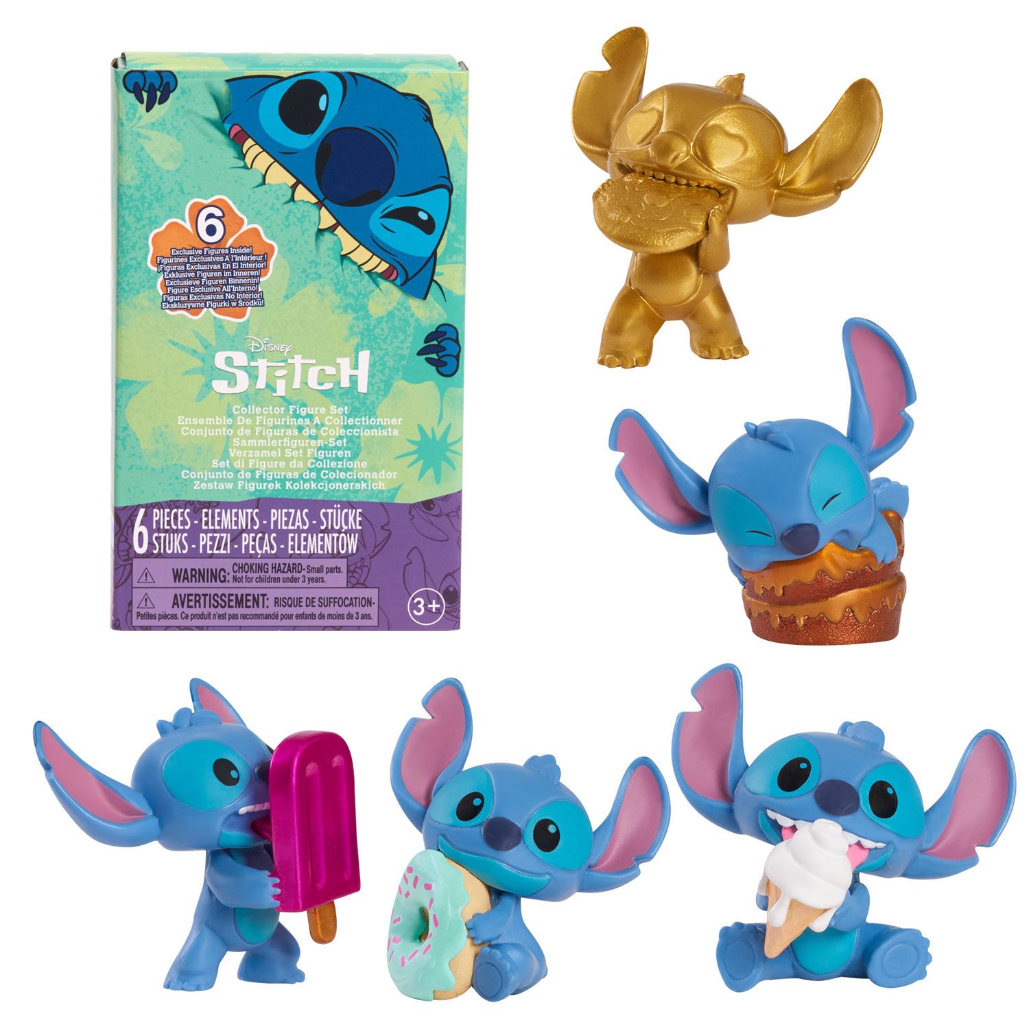 Set Disney Feed Me Stitch: 6 Figurine Irresistibili per Amanti di Snack - Disney Stitch