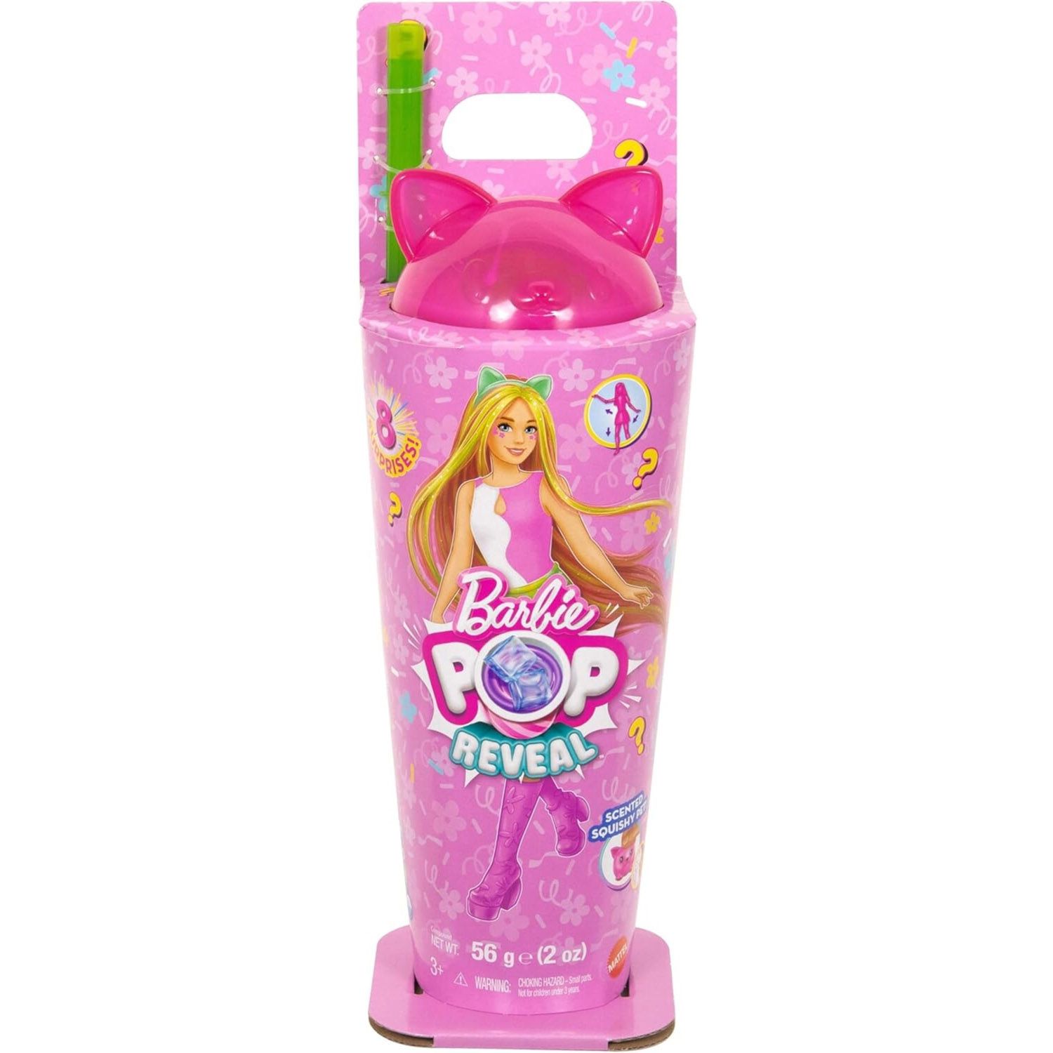 Barbie Pop Reveal Frullati – Bambola con Cerchietto, Cucciolo e 8 Sorprese a Tema Smoothie - Barbie