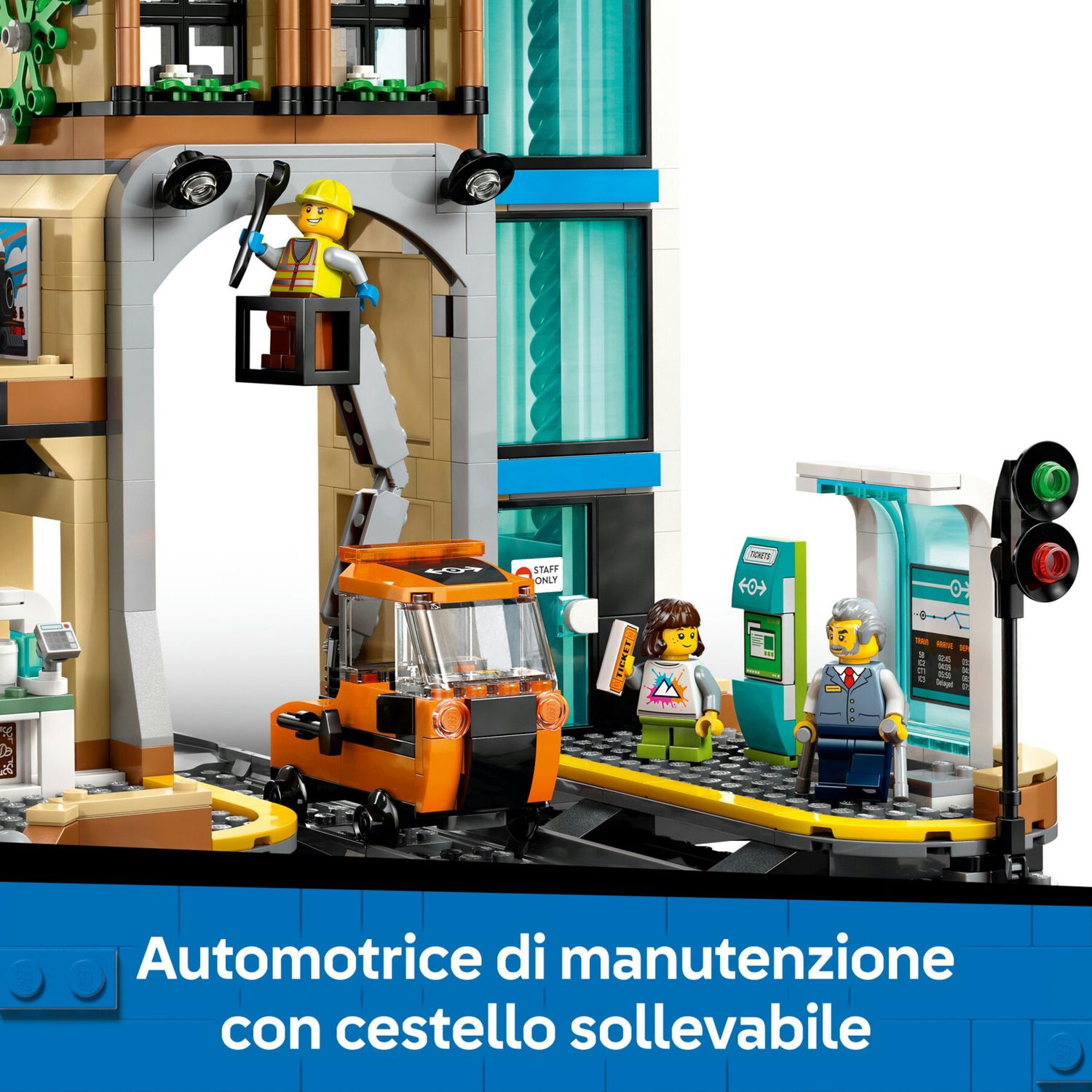 LEGO City 60469 Stazione centrale: veicolo, ascensore, binario - LEGO