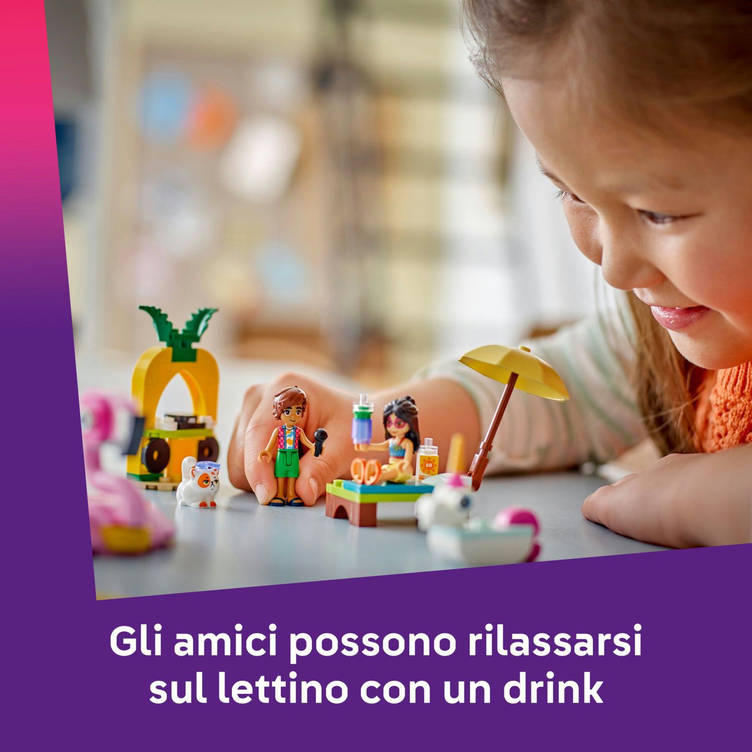 LEGO Friends 42658 Pool Party unicorno: 2 mini bamboline, gatto - LEGO