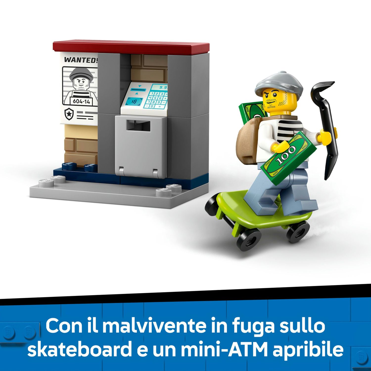 LEGO City 60455 Inseguimento moto polizia: motocicletta, 2 minifigure - LEGO