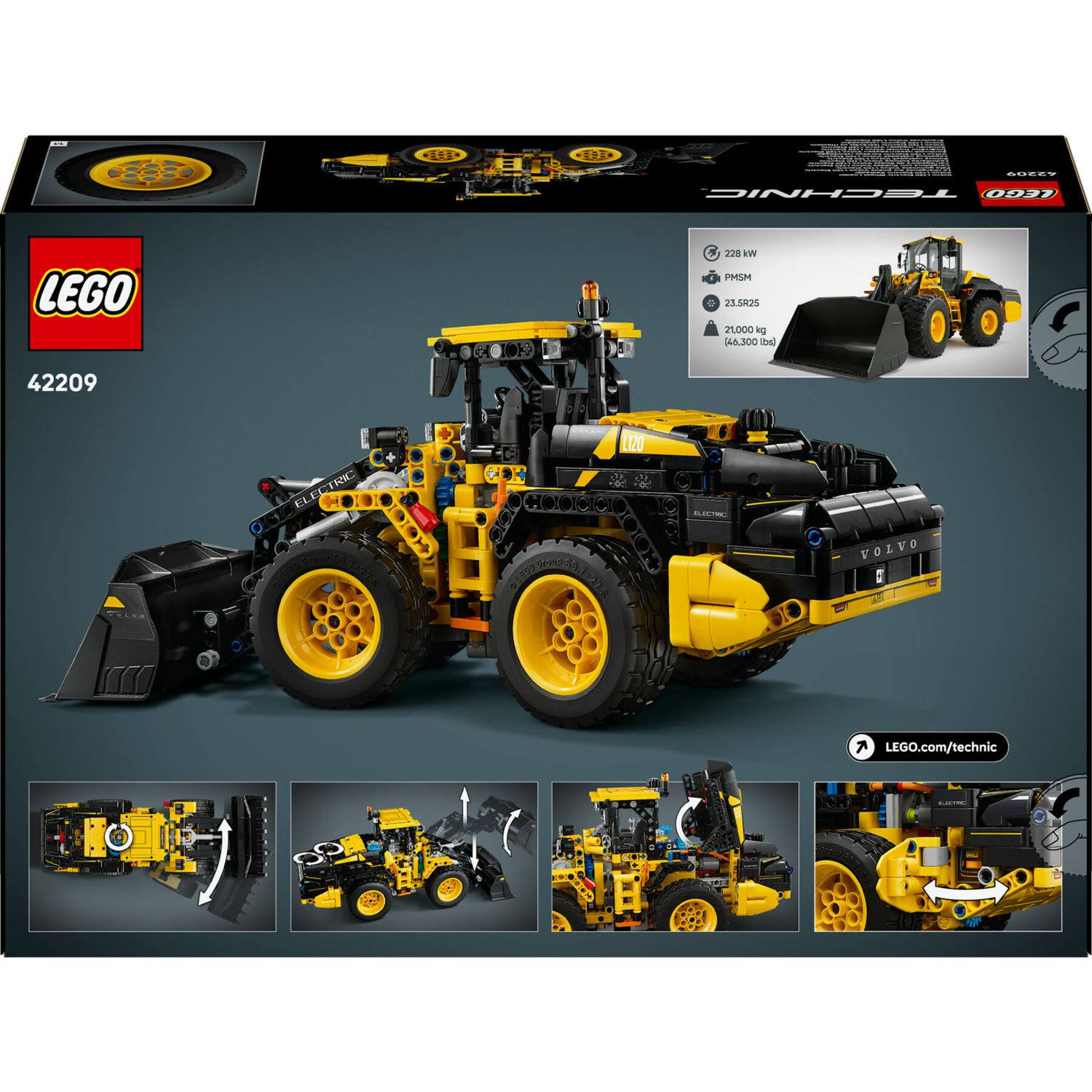 LEGO Technic 42209 - Ruspa pala gommata Volvo _120 electric - LEGO