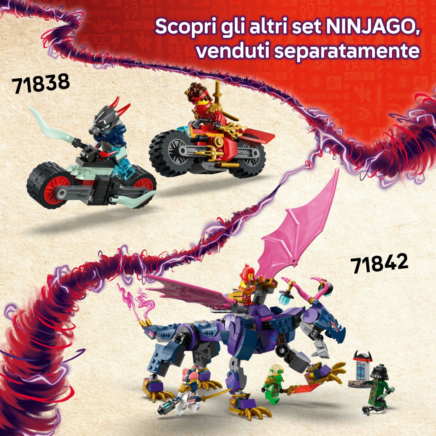 LEGO Ninjago 71839 Battle Mech Spinjitzu Arin: drago, 2 minifigure - LEGO