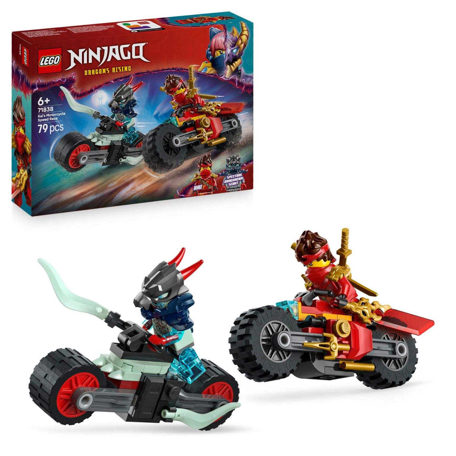 LEGO Ninjago 71838 Moto Kai: 2 motociclette, 2 minifigure - LEGO