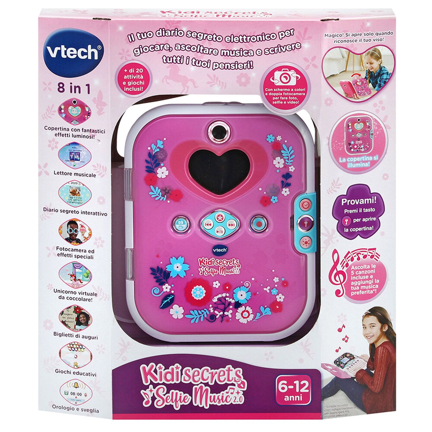 Kidi Secrets Selfie Music 2.0, Diario elettronico interattivo - VTech