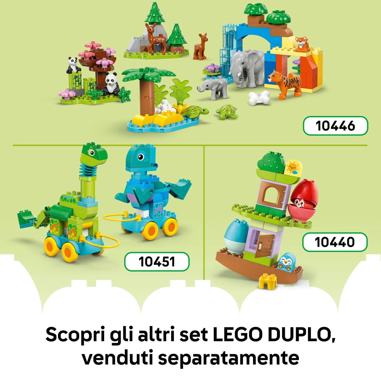 LEGO Duplo 10448 Animali su Ruote 3in1: anatra, pesce, cane - LEGO