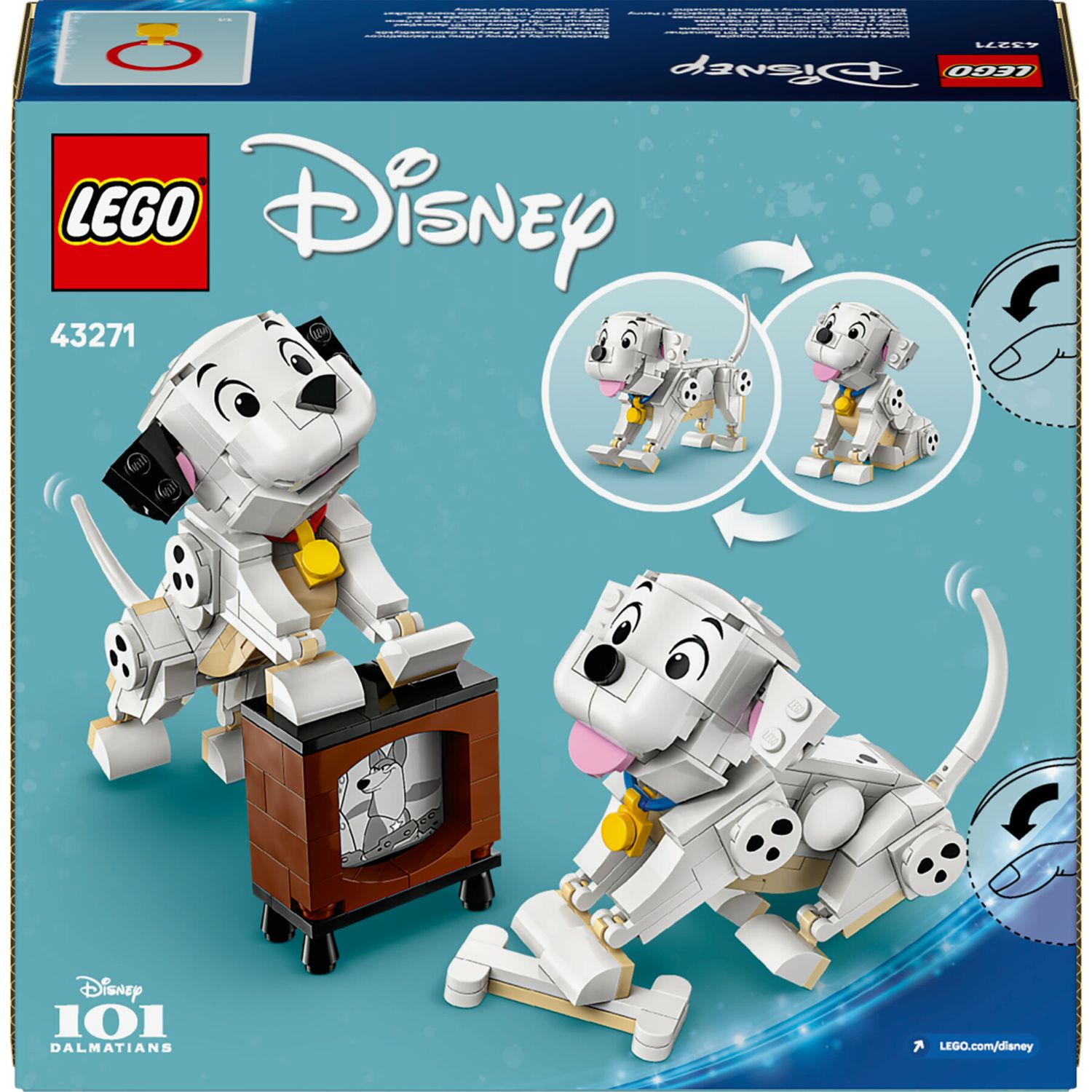 LEGO Disney Oceania 43271 Pongo e Peggy, La carica dei 101 - LEGO