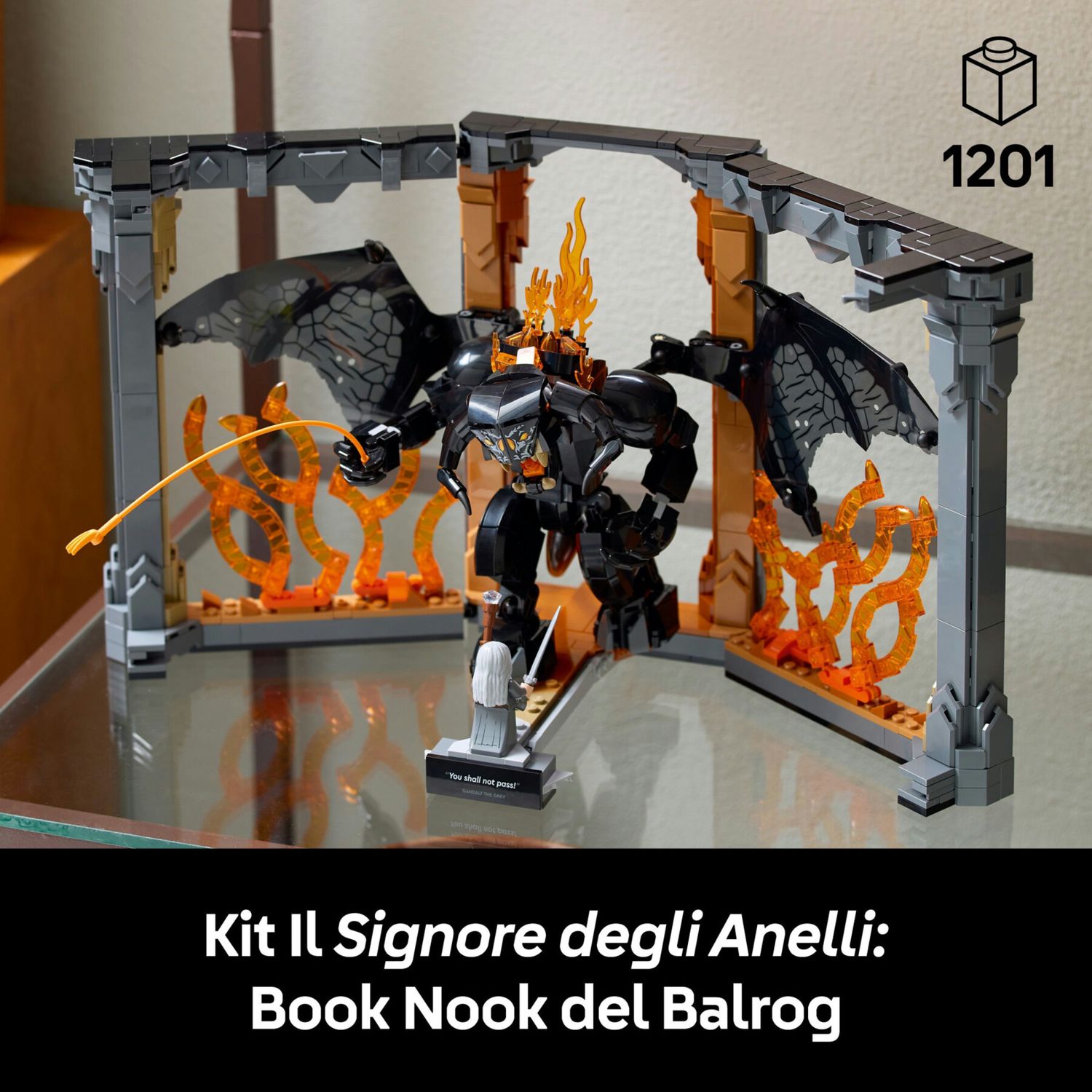 LEGO Icons 10367 Book Nook Balrog, Il Signore degli Anelli - LEGO