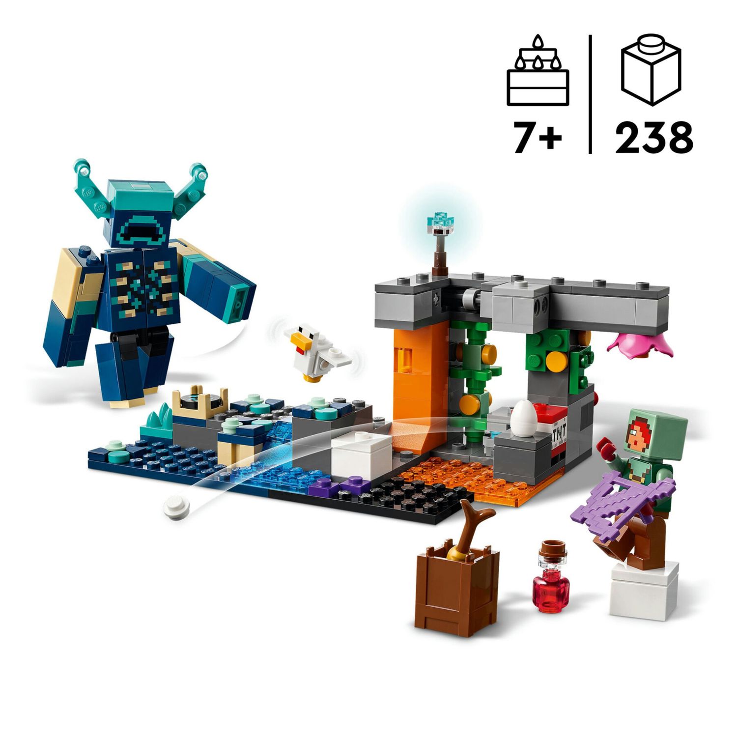 LEGO Minecraft 21274 Sorvegliante: minifigure, caduta massi - LEGO, Minecraft