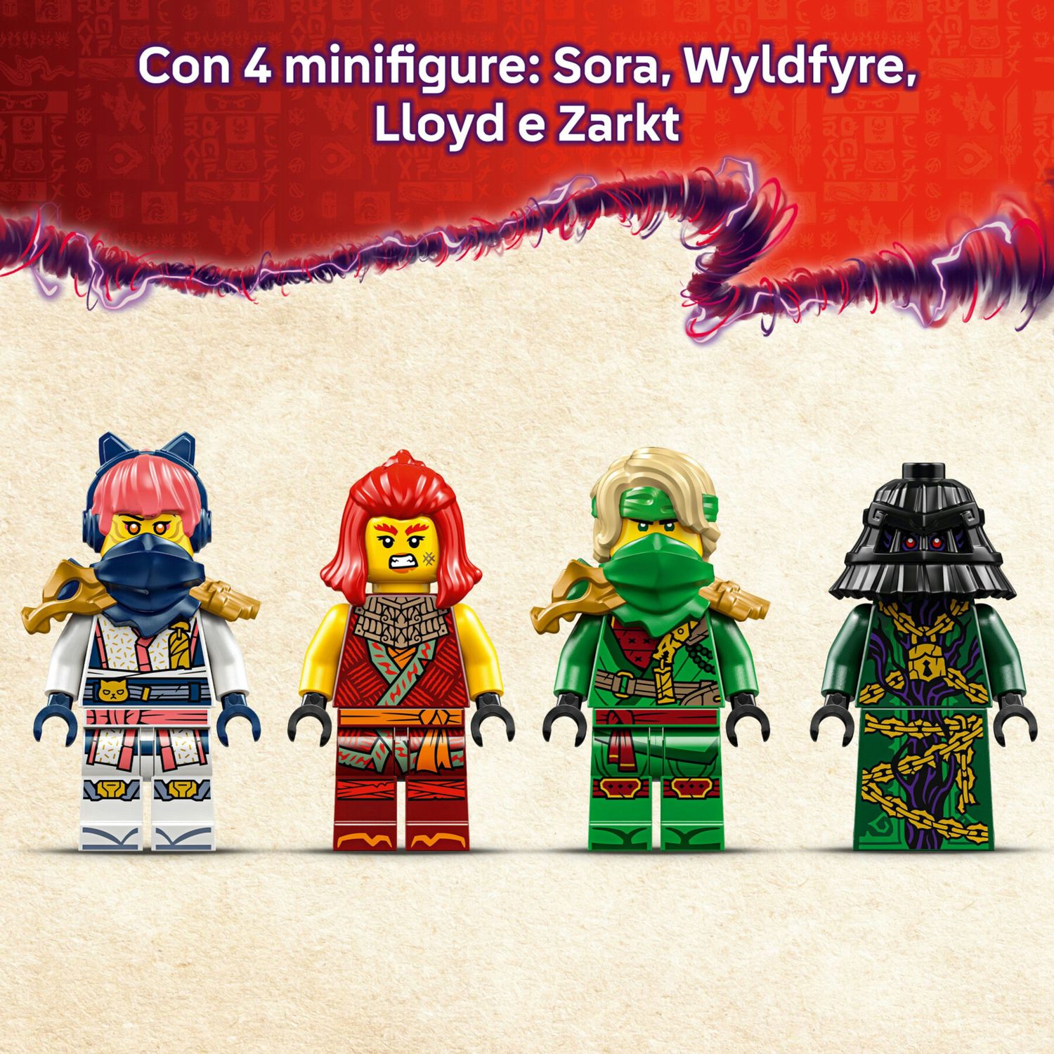 LEGO Ninjago 71842 Rontu Drago Maestro: snodabile, 3 minifigure - LEGO