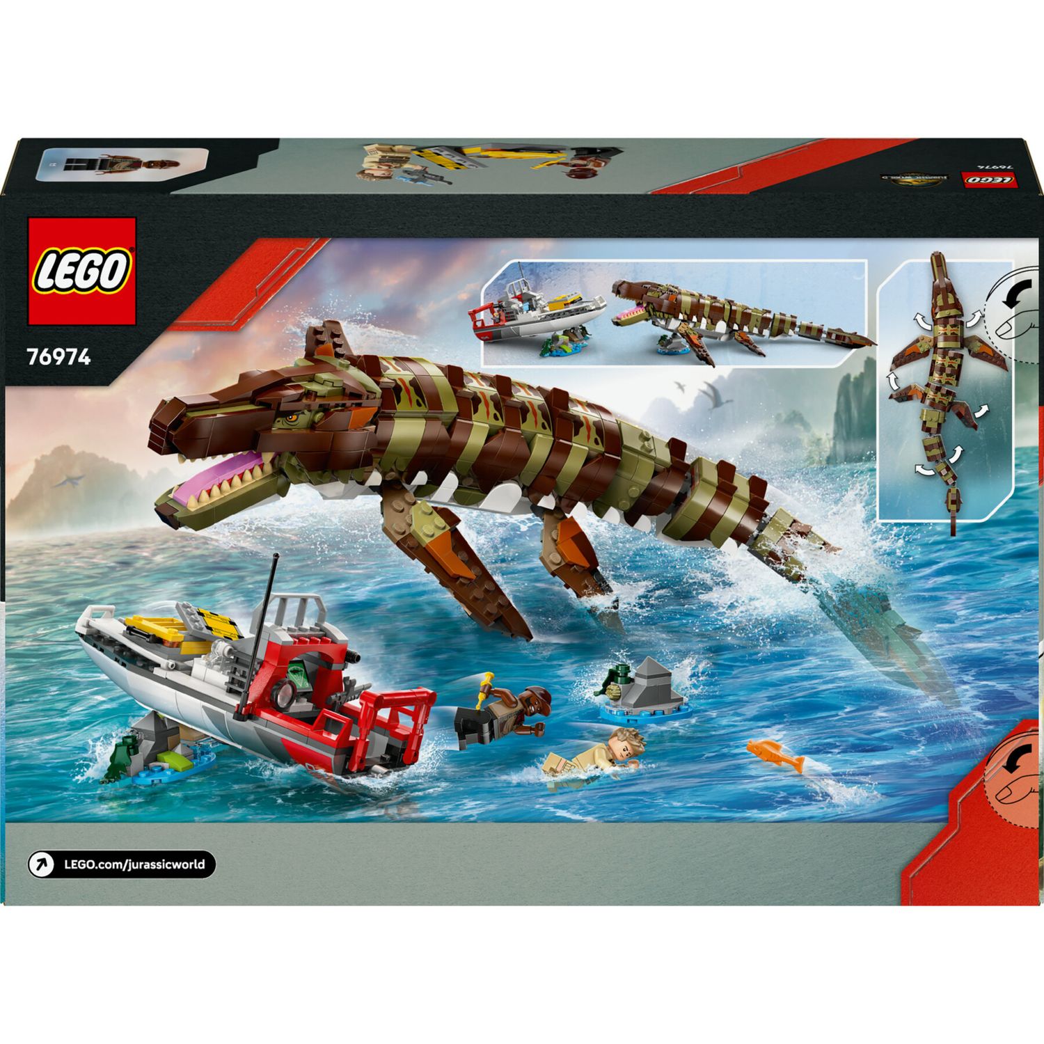 LEGO Jurassic World 76974 Attacco del Mosasauro - Jurassic World, LEGO