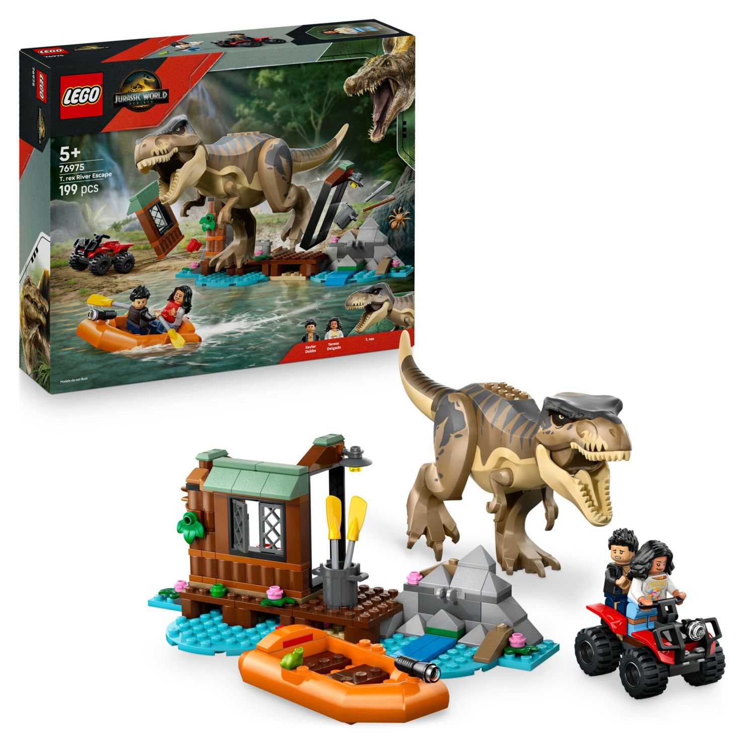 LEGO Jurassic World 76975 Fuga sul fiume dal T. Rex - Jurassic World, LEGO