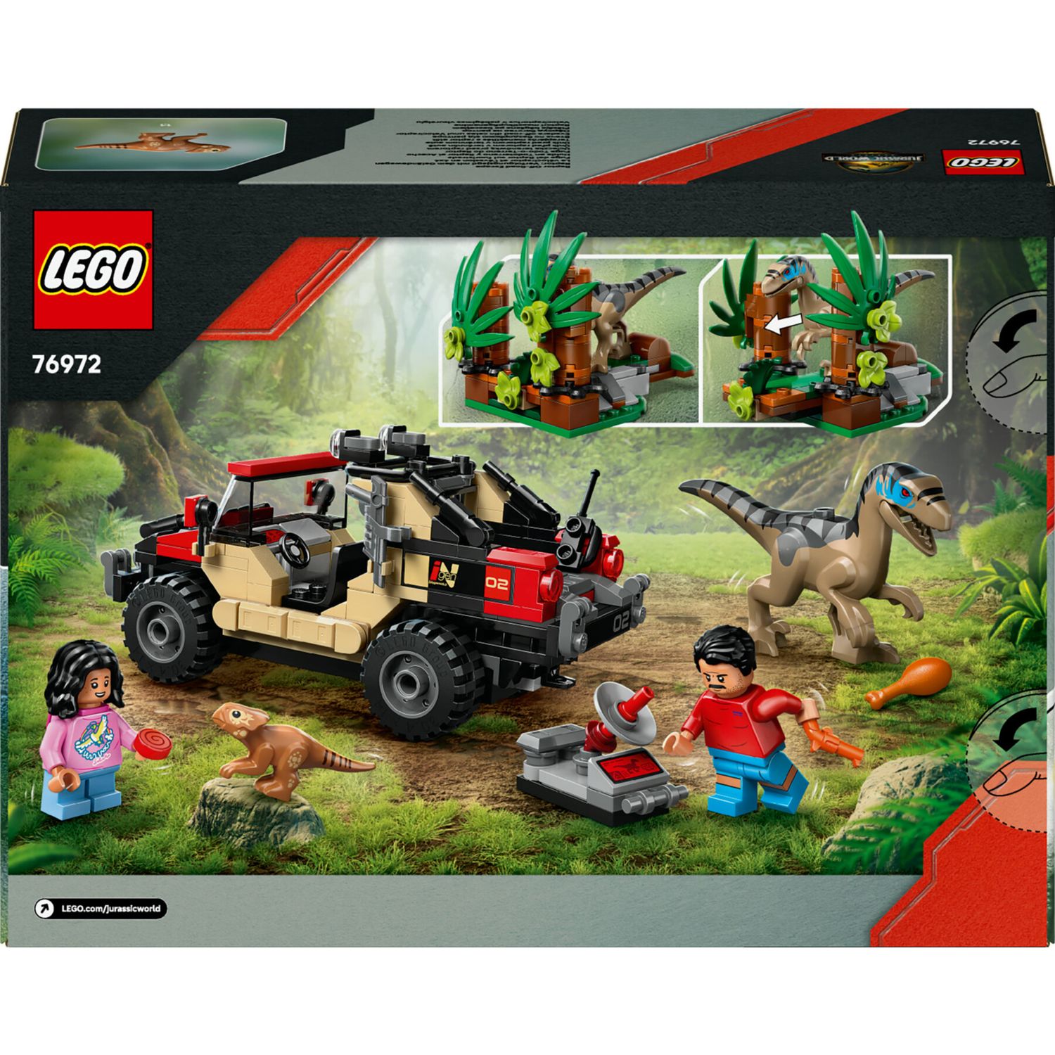 LEGO Jurassic World 76972 Fuga dal Raptor in fuoristrada - Jurassic World, LEGO