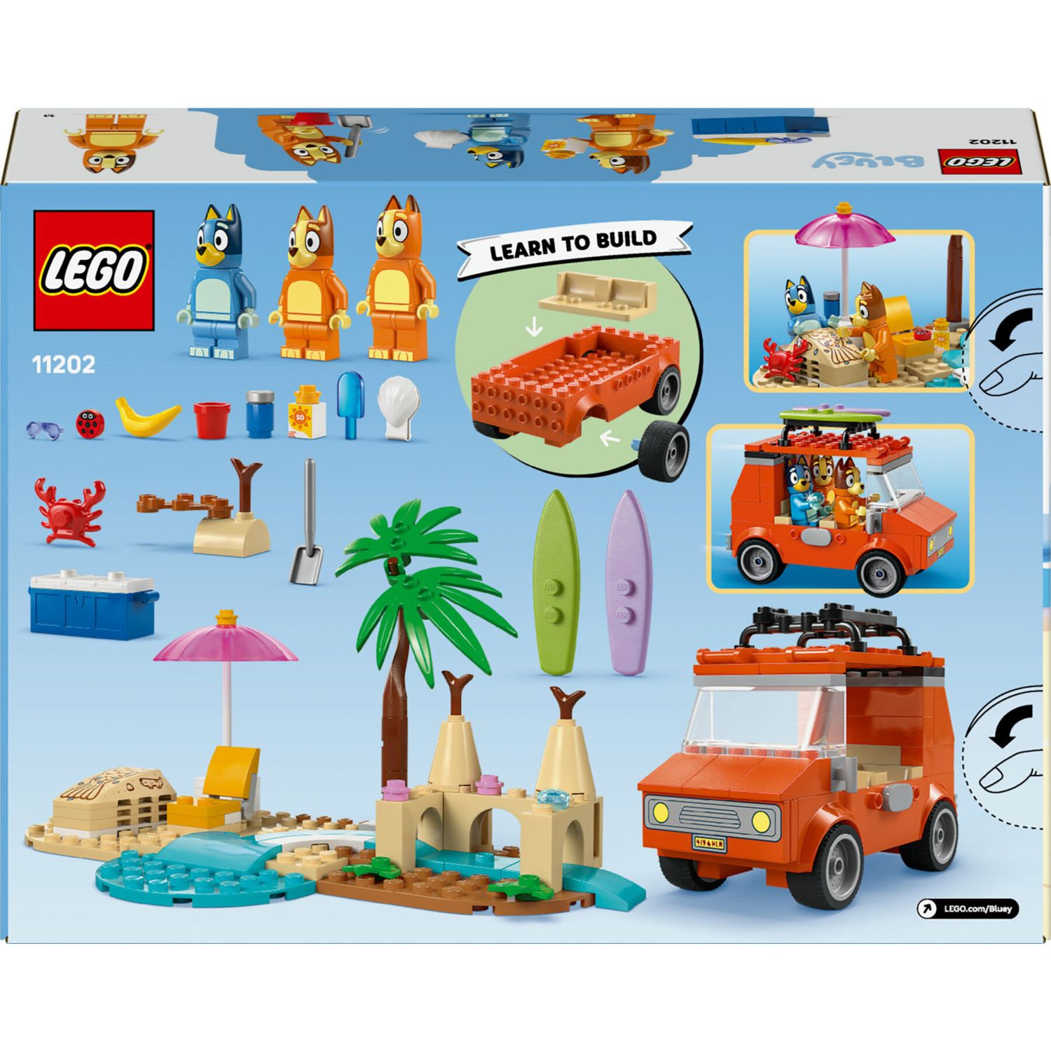 LEGO 11202 Bluey Vacanza in Spiaggia con Auto e 3 Figure - LEGO