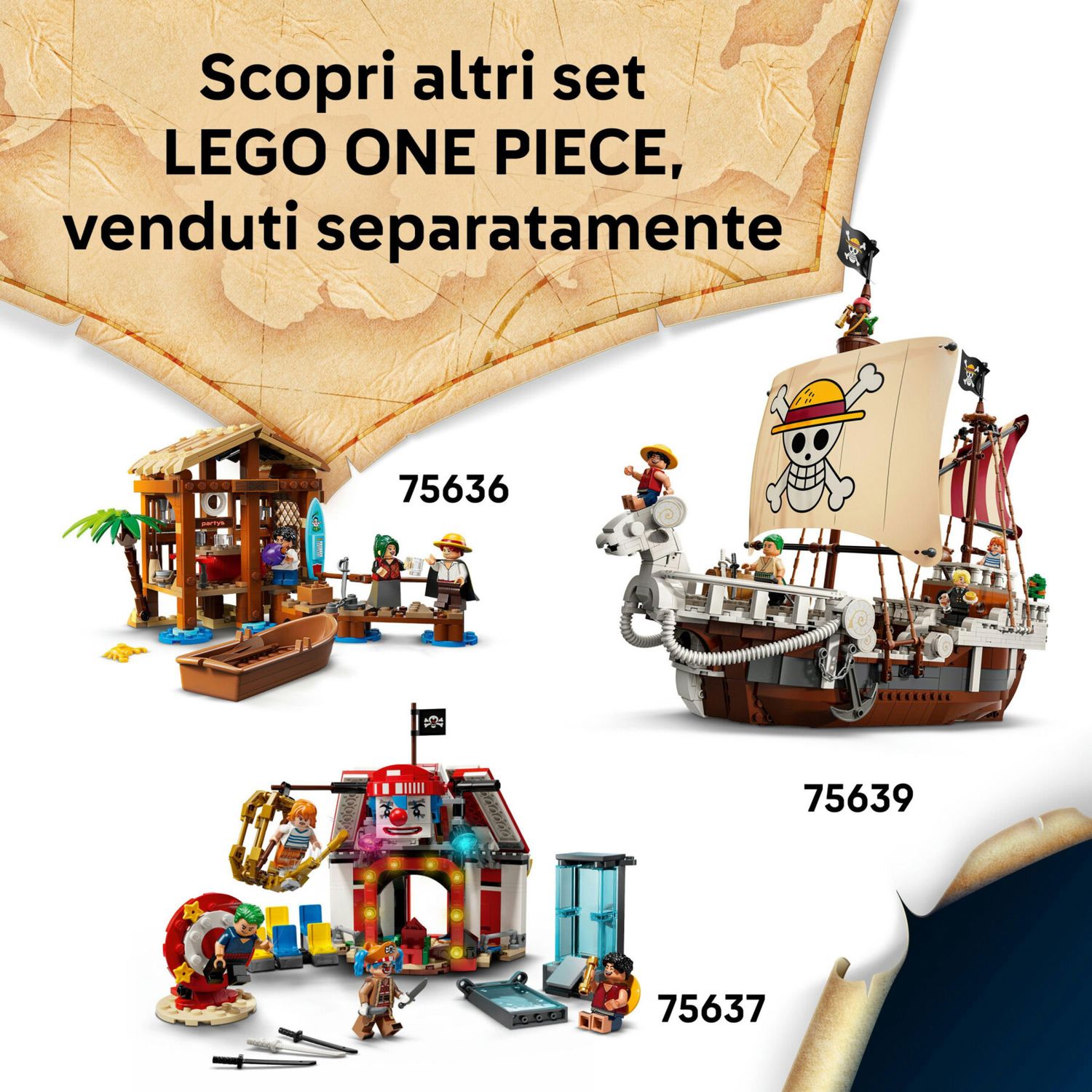 LEGO One Piece 75638 Battaglia Ad Arlong Park con 5 Figure - One Piece, LEGO