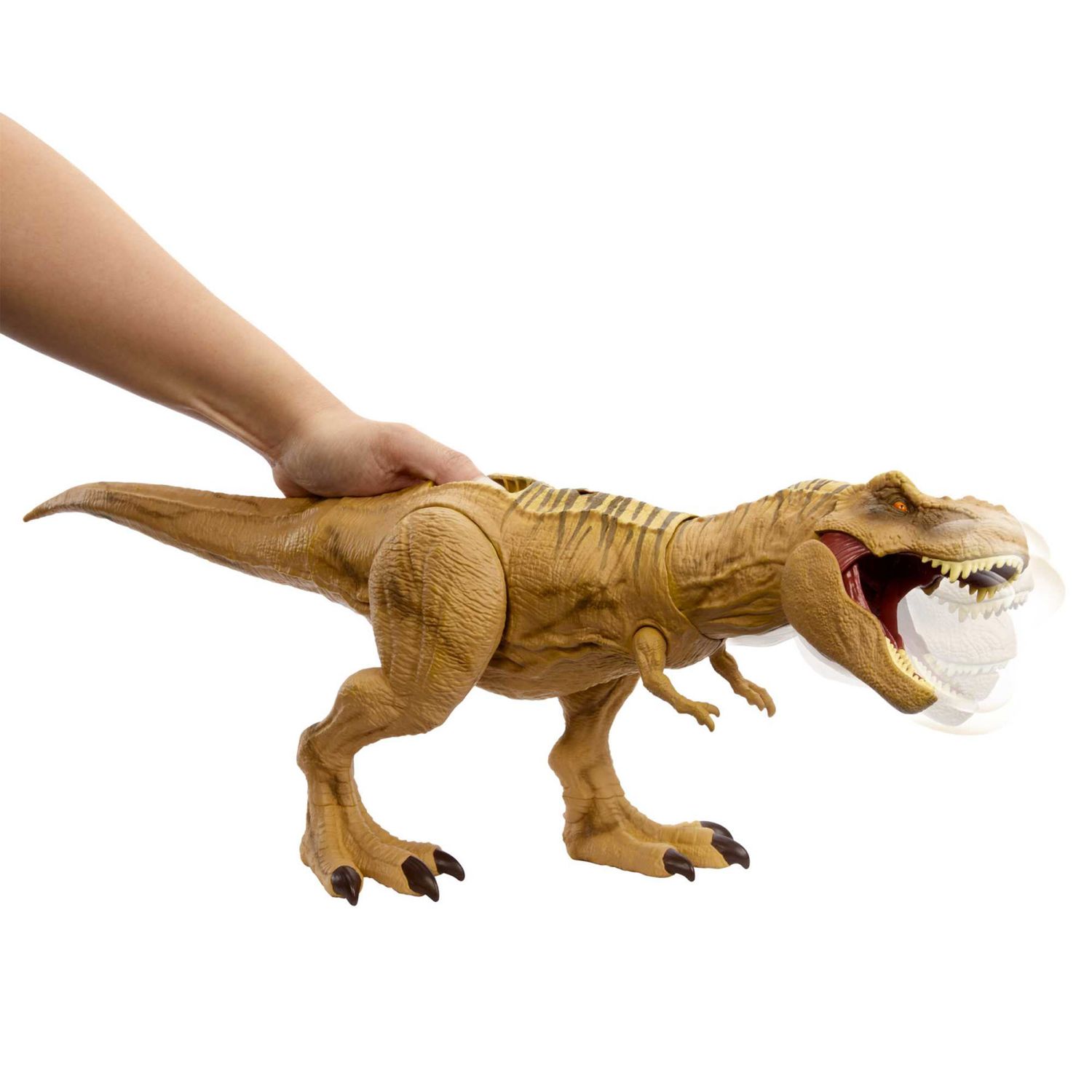Jurassic World T-Rex Caccia e Divora, Action Figure con Suoni e Doppio Morso, Mattel - Jurassic World