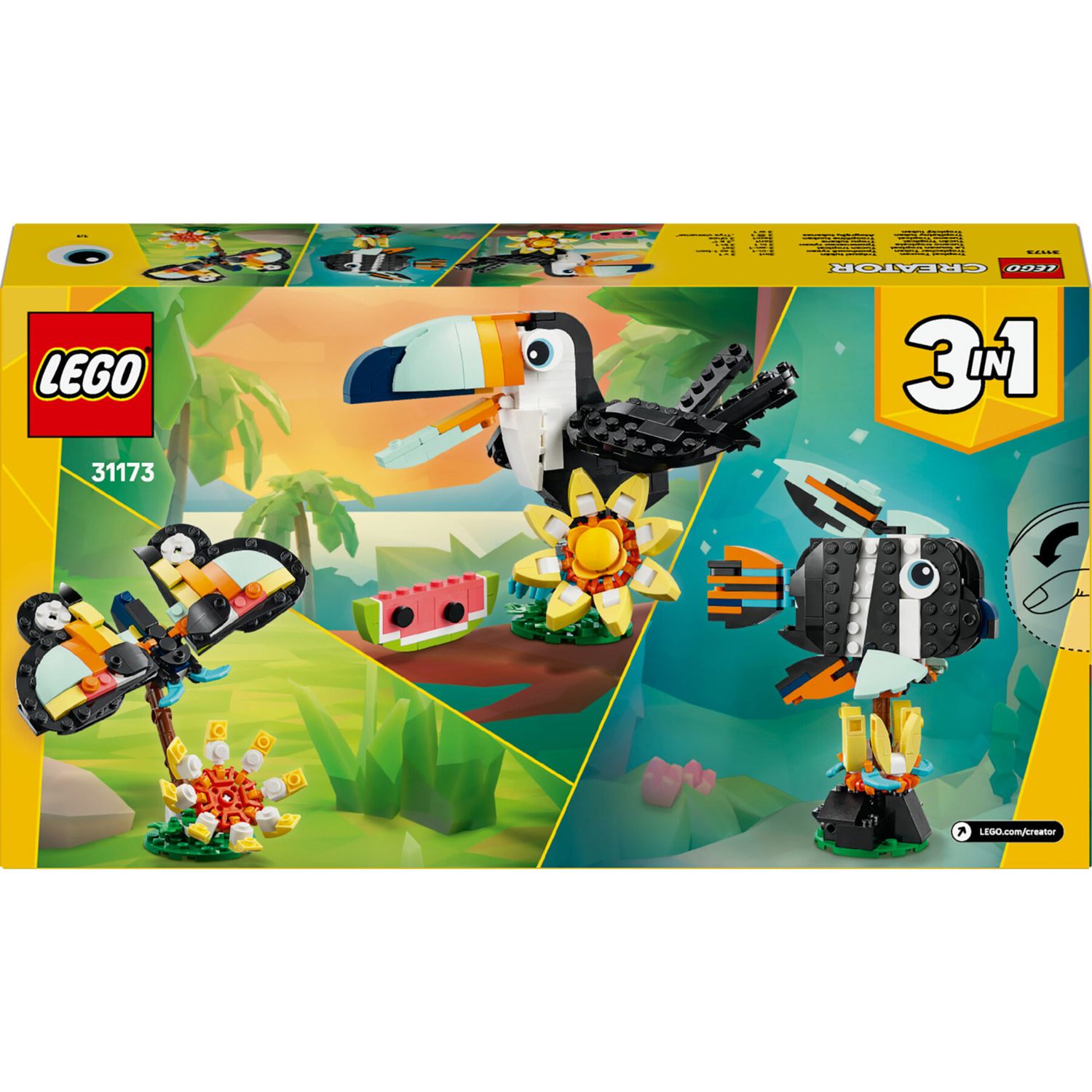 LEGO Creator 31173 Tucano Tropicale 3 in 1 Trasformabile - LEGO