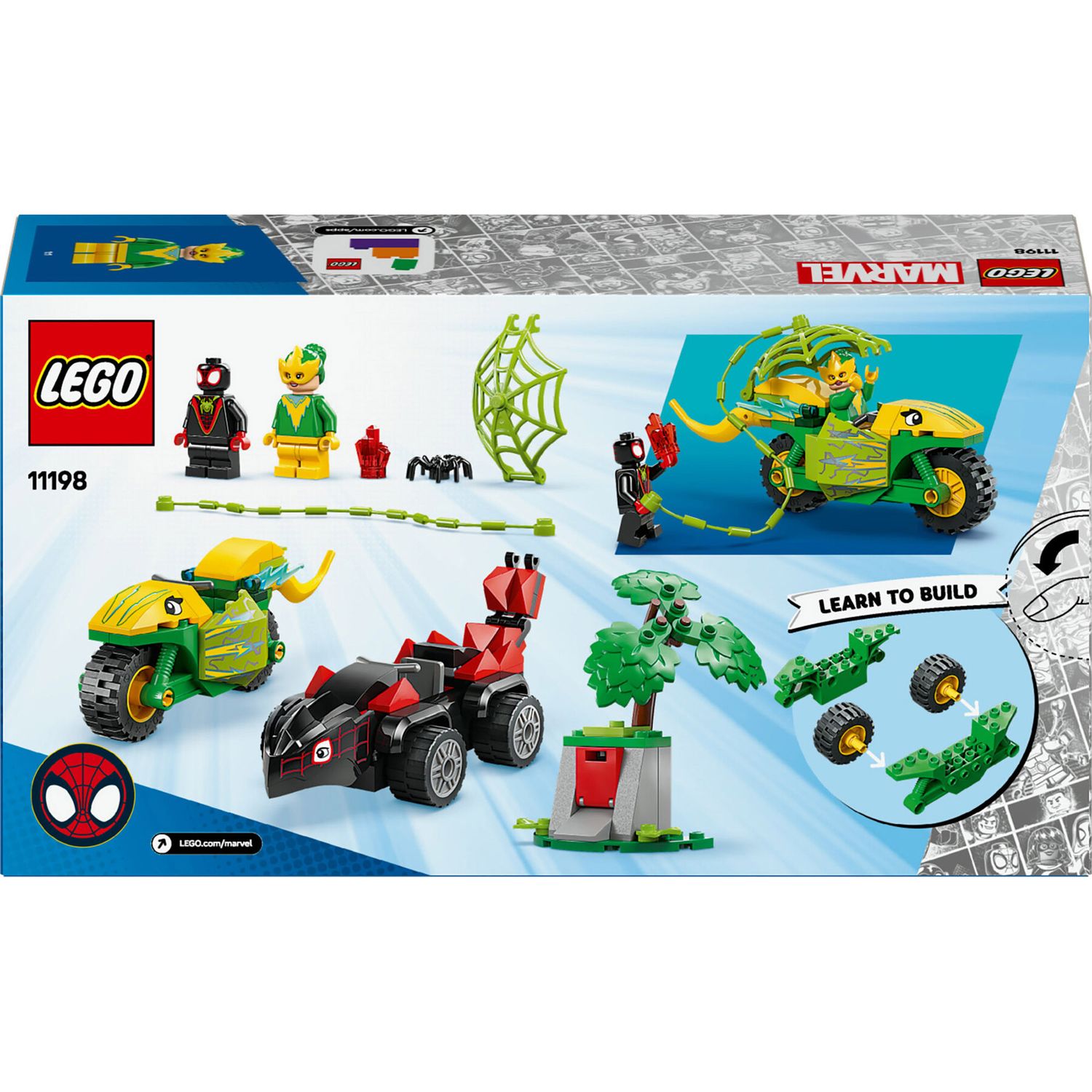 LEGO Spidey e I Suoi Fantastici Amici 11198 Inseguimento Sui Dino-Veicoli di Spin Ed Electro - LEGO, Marvel