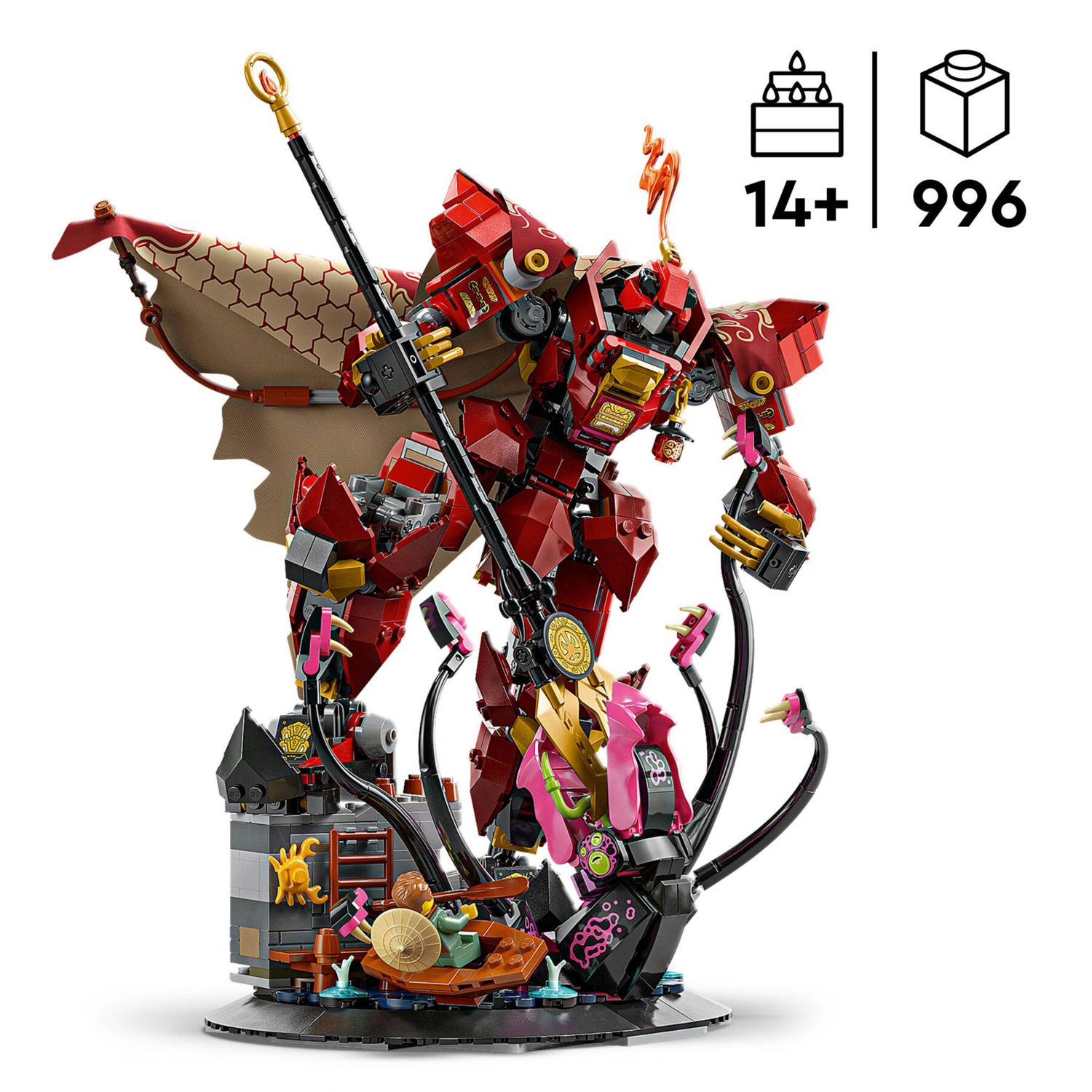 LEGO Ninjago 71846 Mech Cavaliere Fuoco: Robot, Minifigure 14+ - LEGO
