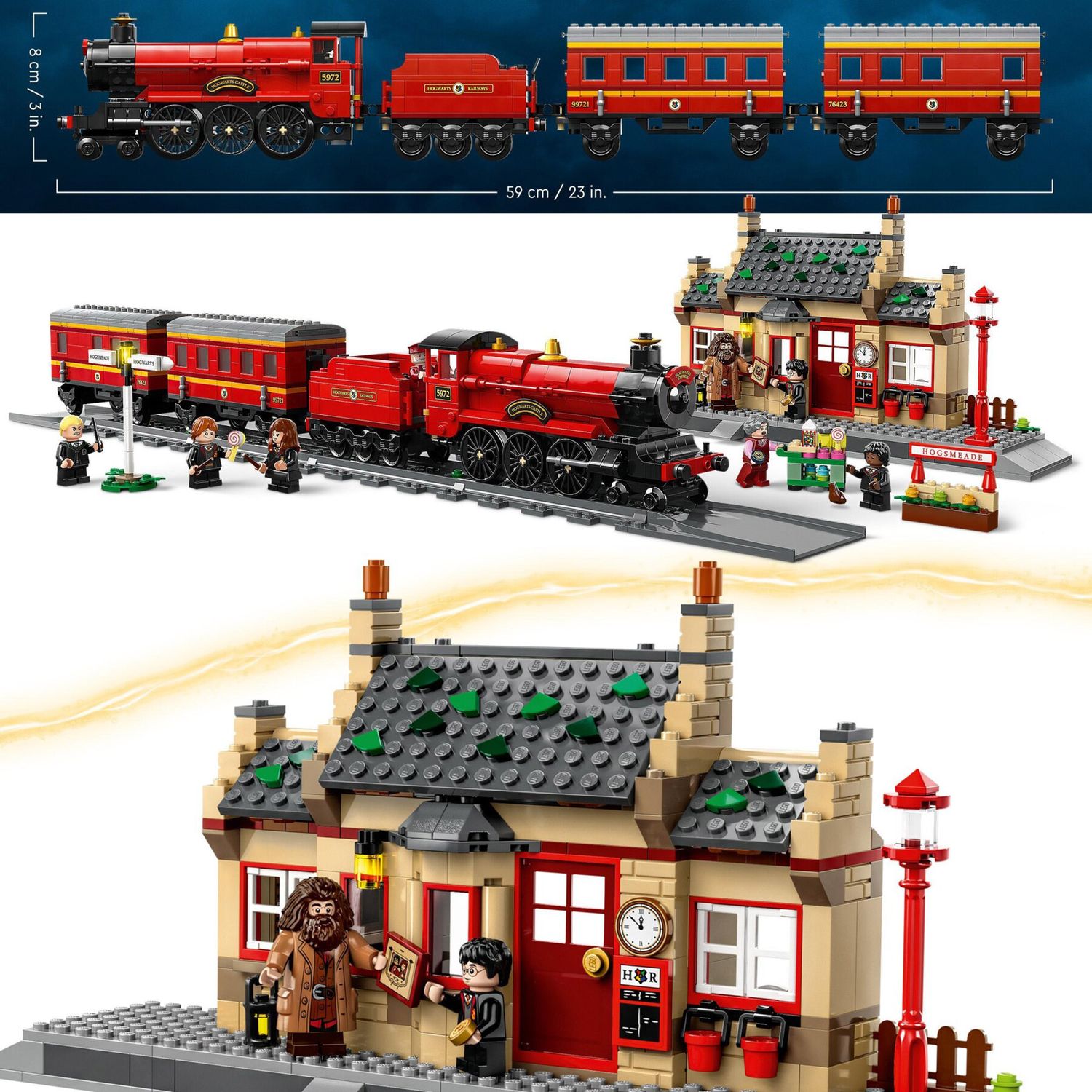 LEGO Harry Potter 76423 Espresso Per Hogwarts e Stazione di Hogsmeade con Treno - Harry Potter, LEGO