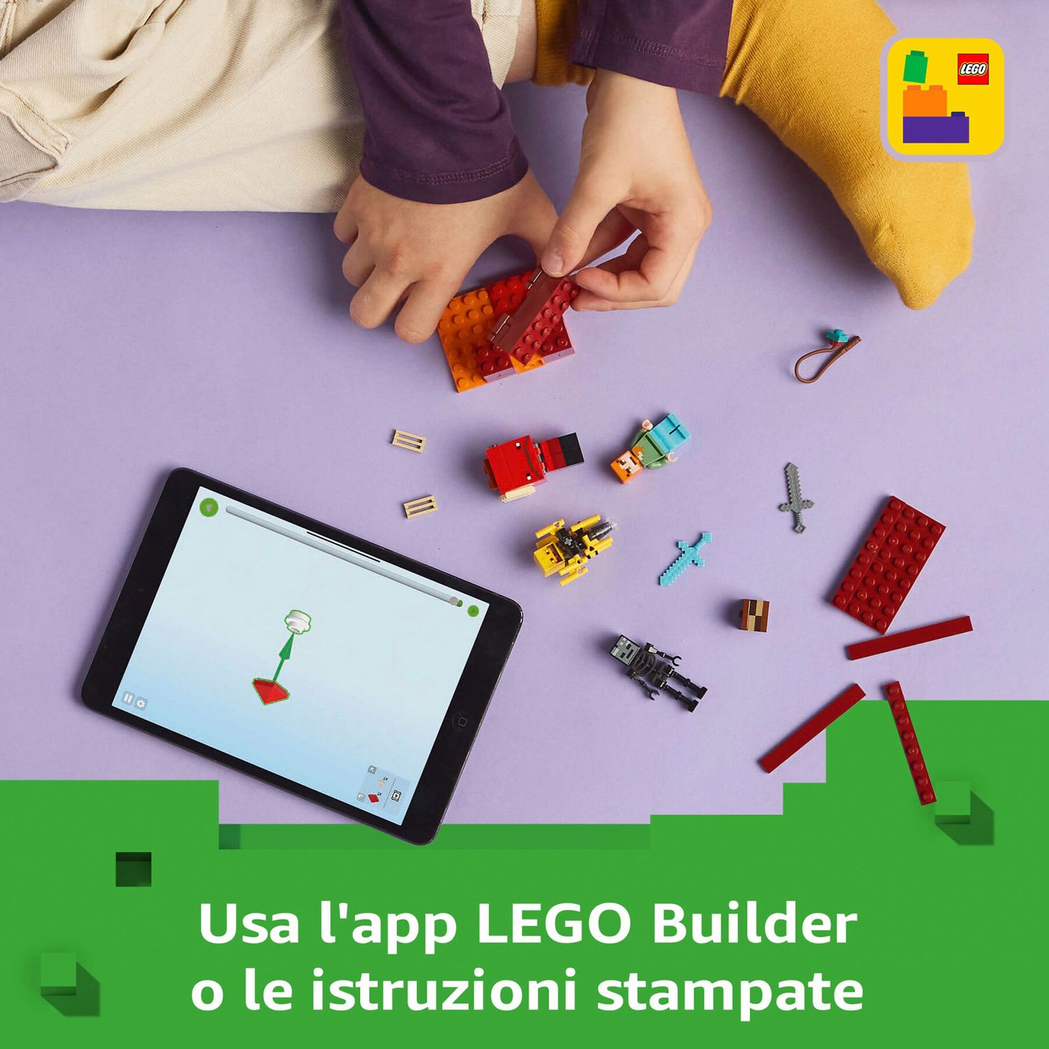 LEGO Minecraft 21266 Battaglia Sul Ponte Del Nether - LEGO, Minecraft