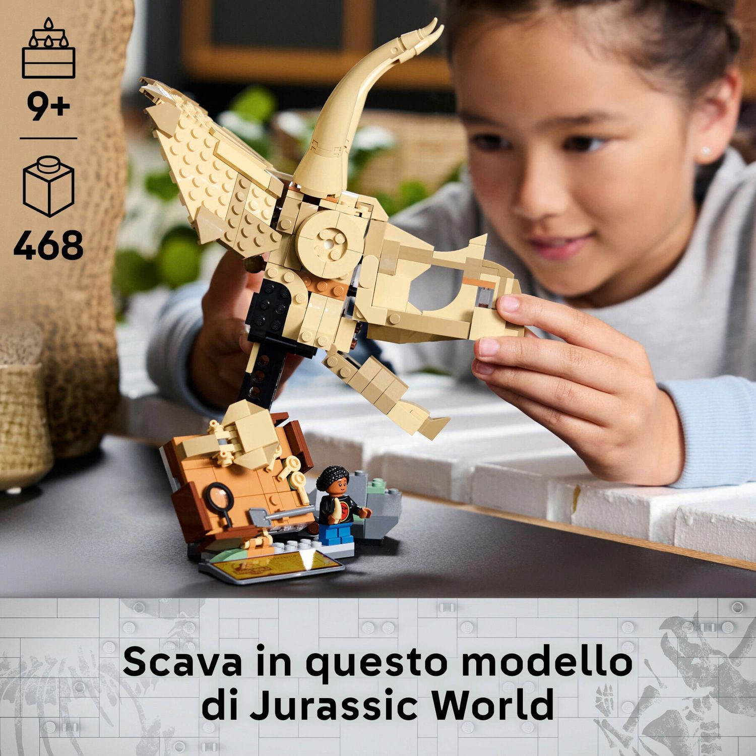 LEGO Jurassic World 76969 Fossili di Dinosauro: Teschio di Triceratopo - Jurassic World, LEGO