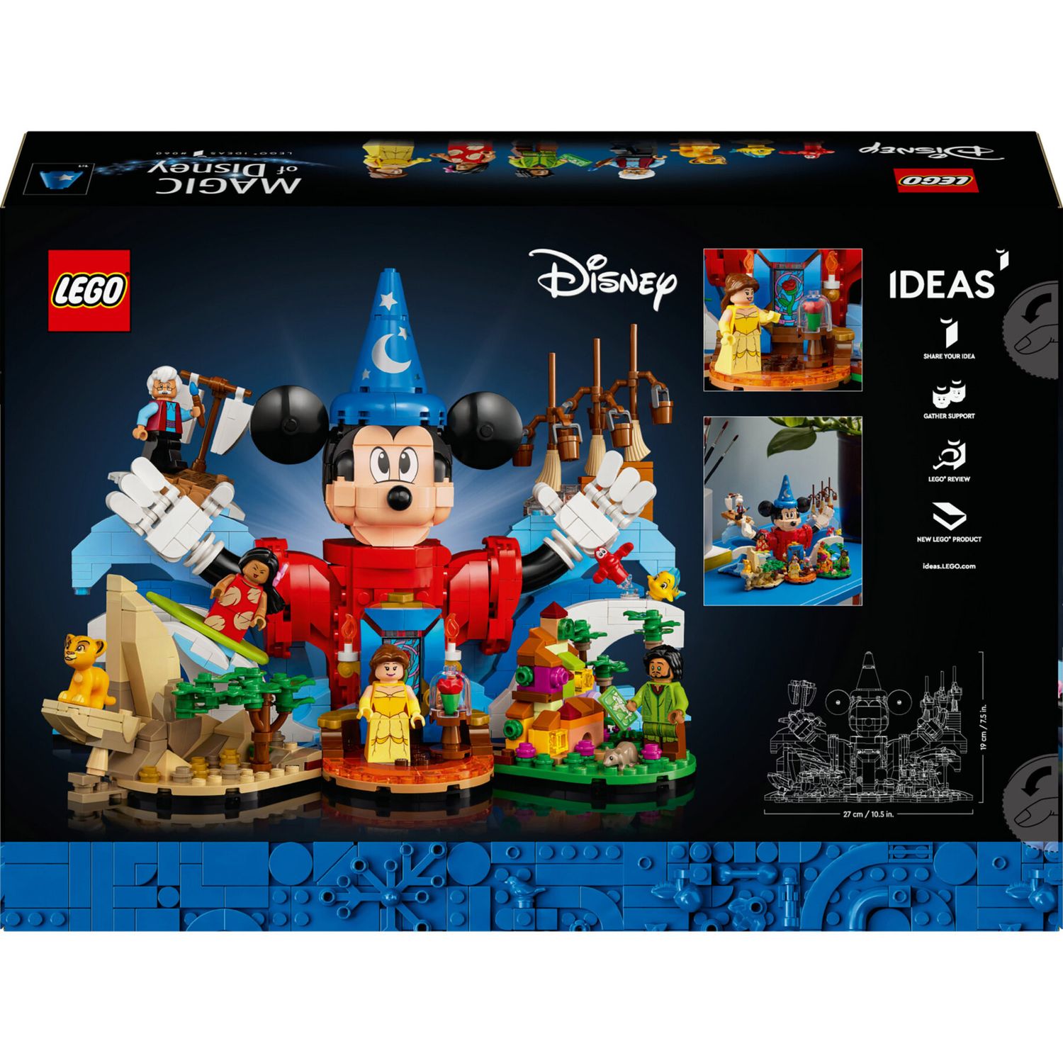 LEGO Ideas 21352 Magia Disney, Set Da Collezione Per Adulti Da Costruire con Personaggi - Disney, LEGO
