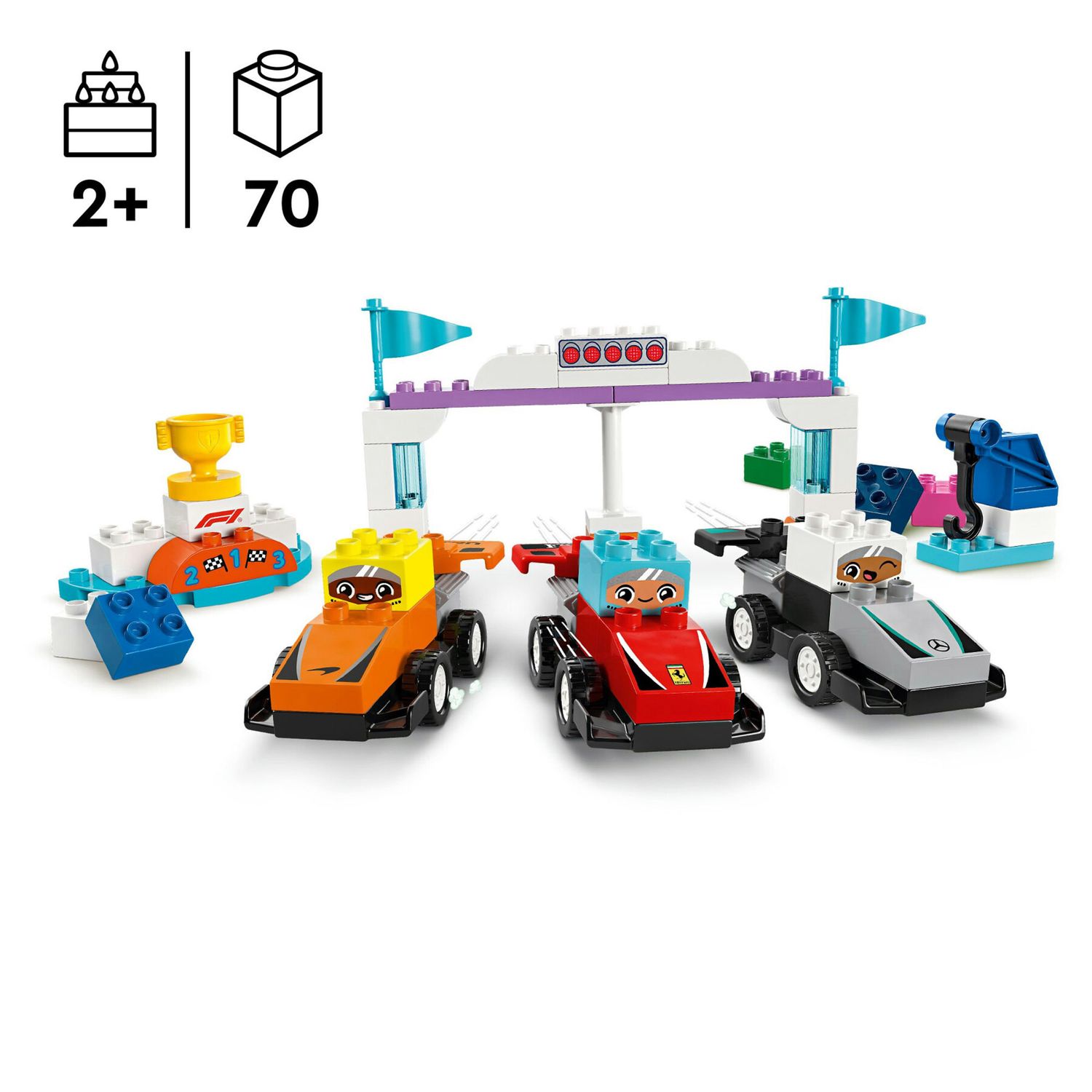 LEGO Duplo 10445 Auto Da Corsa e Piloti Team F1 - LEGO
