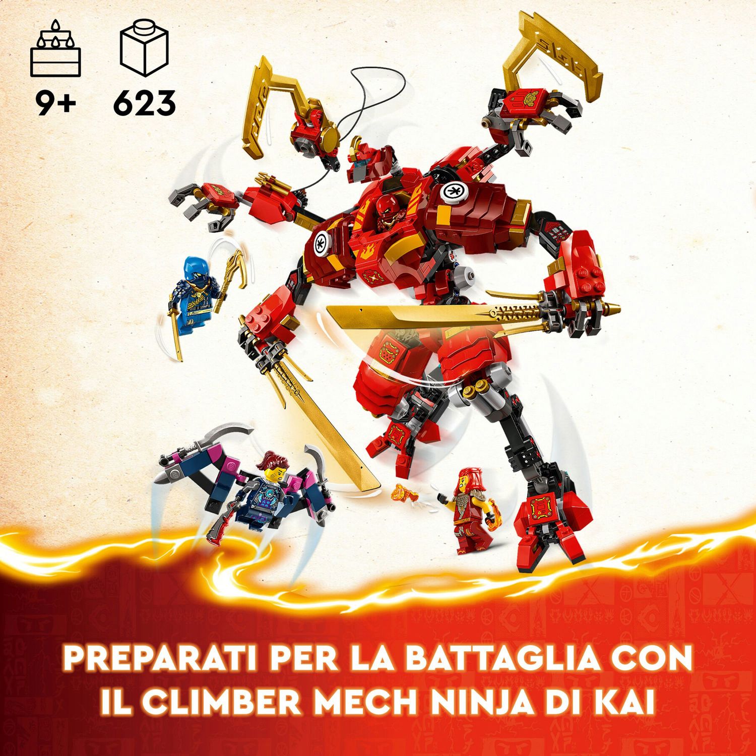 LEGO Ninjago 71812 Climber Mech Ninja di Kai - LEGO