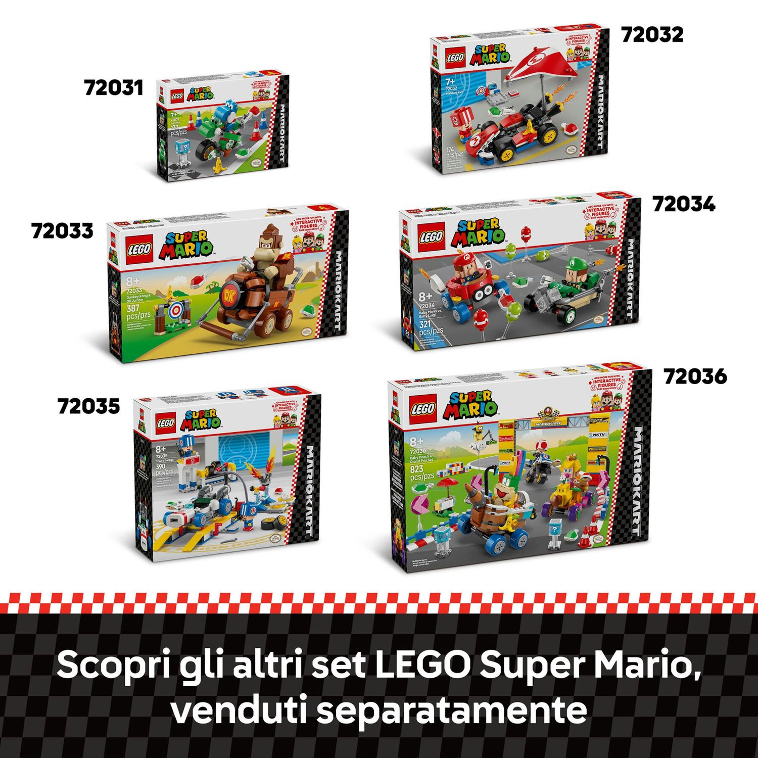 LEGO Super Mario 72033 Mario Kart: Donkey Kong e Maxibarile Dk - LEGO, Super Mario
