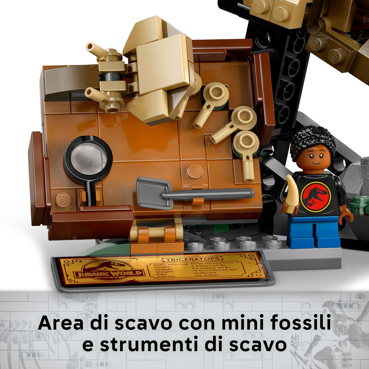 LEGO Jurassic World 76969 Fossili di Dinosauro: Teschio di Triceratopo - Jurassic World, LEGO