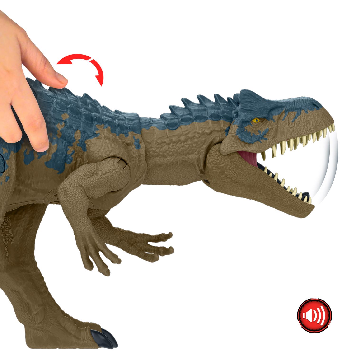Jurassic World Allosauro Furia Selvaggia - Dinosauro con Aculei e Ruggito – Mattel - Jurassic World