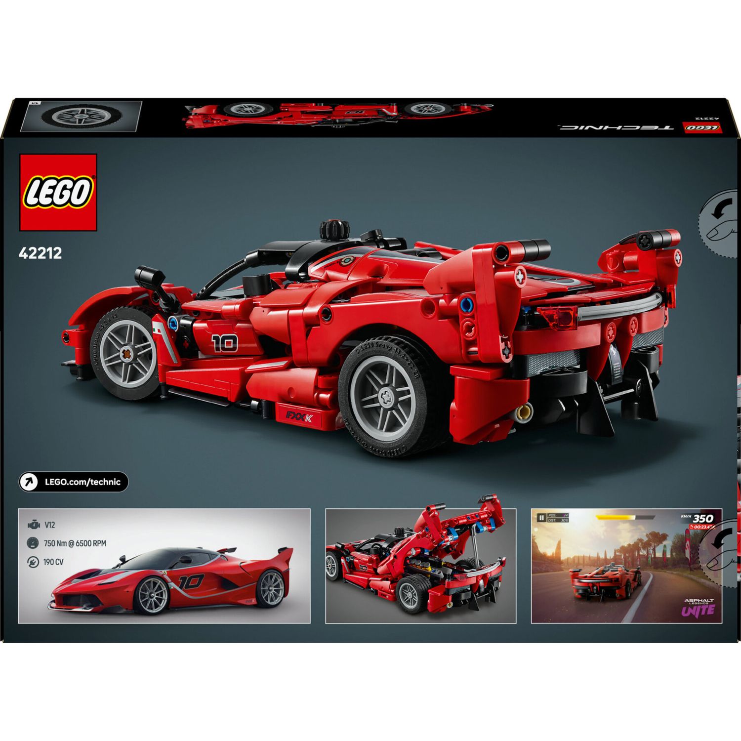 LEGO Technic 42212 Ferrari Fxx K con Motore V12 Da Esposizione - LEGO