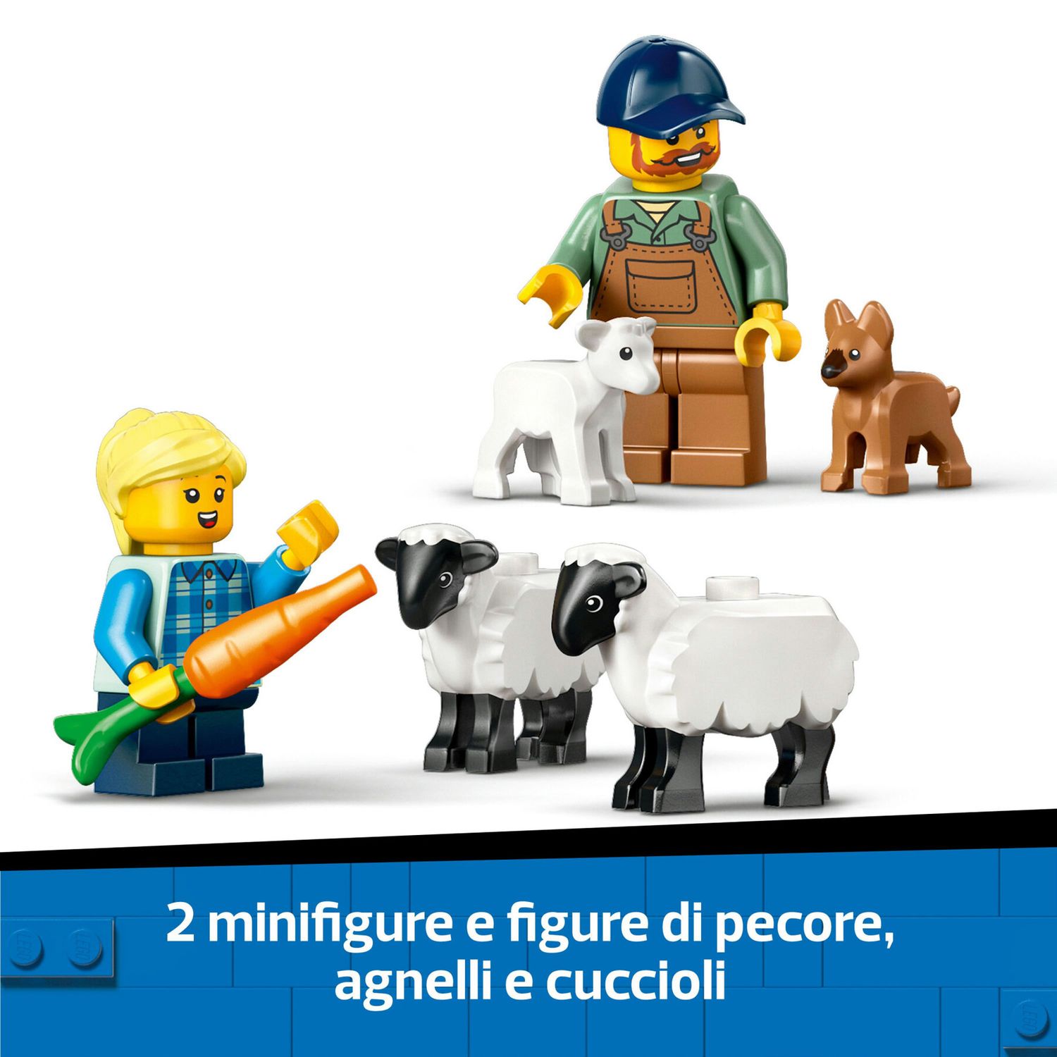 LEGO City 60461 Trattore Agricolo Rosso con Rimorchio e Pecore - LEGO