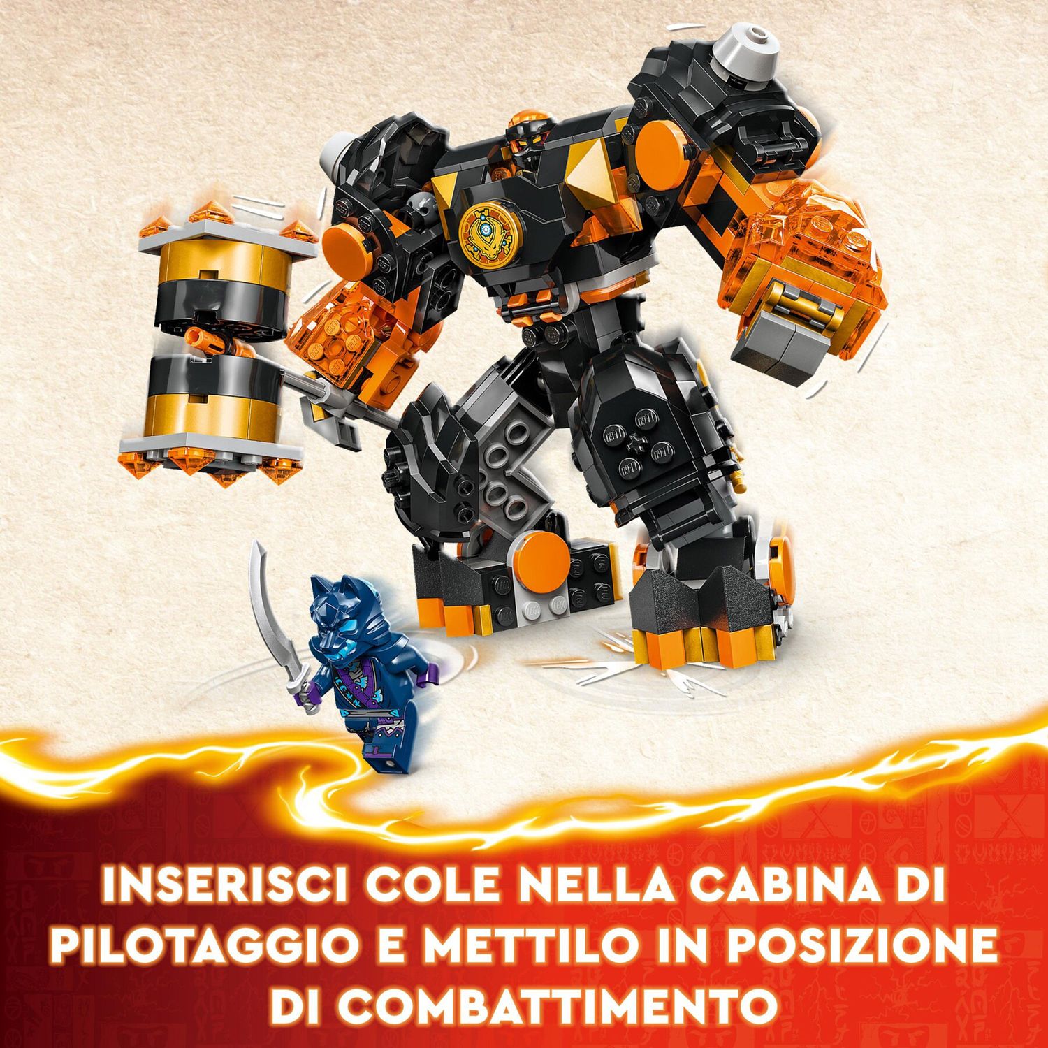 LEGO Ninjago 71806 Mech Elemento di Terra di Cole - LEGO