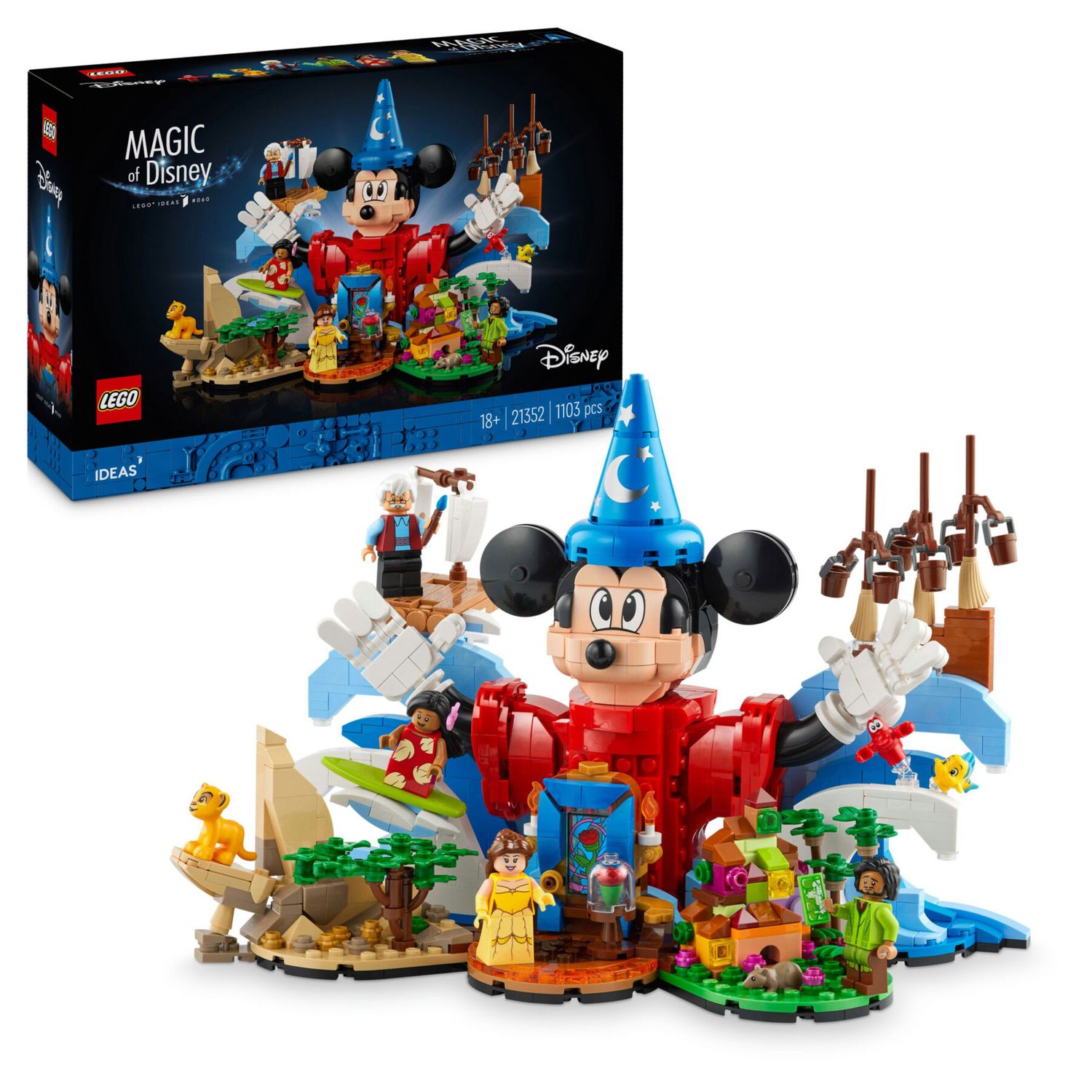 LEGO Ideas 21352 Magia Disney, Set Da Collezione Per Adulti Da Costruire con Personaggi - Disney, LEGO