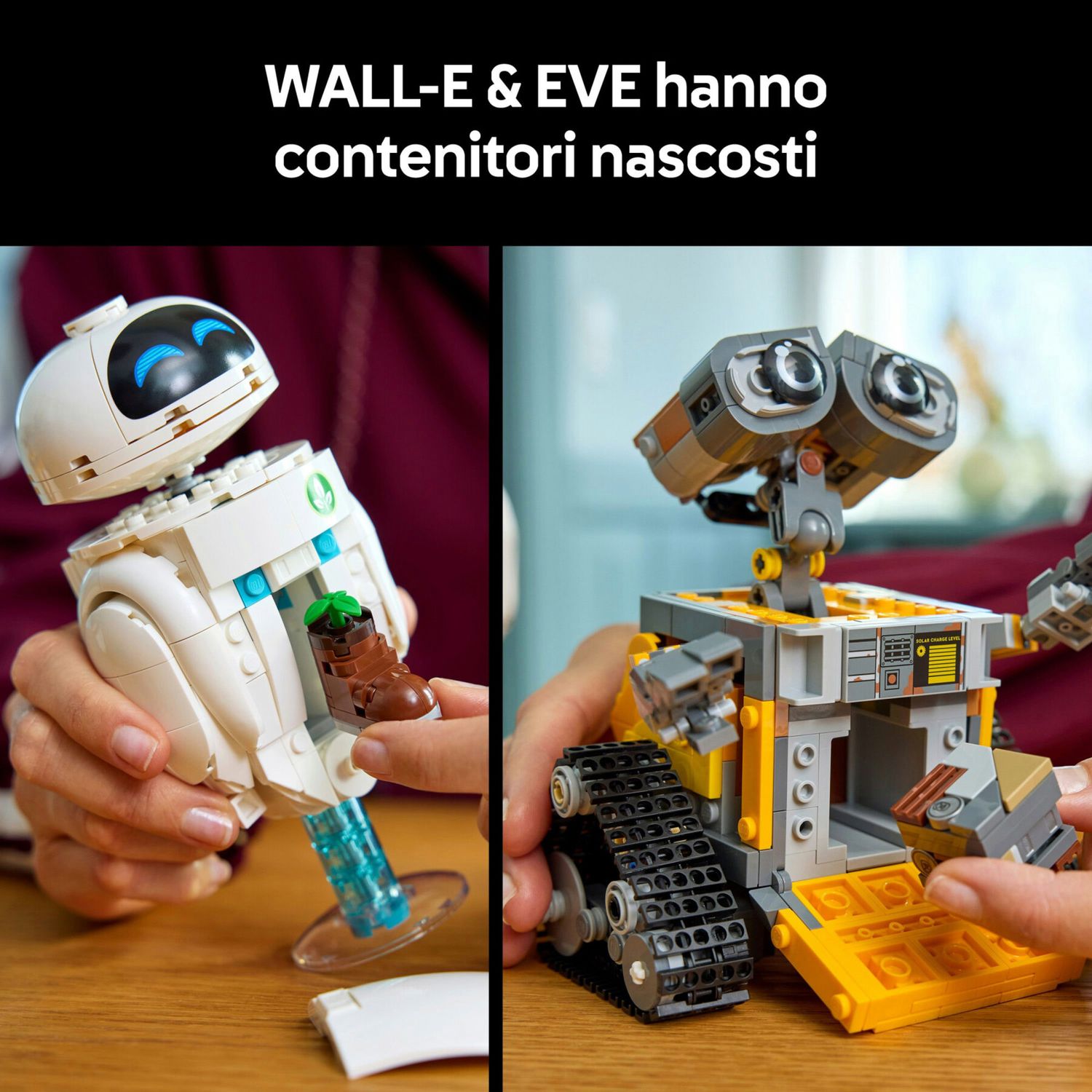 LEGO 43279 Wall-e e Eve, Set Modellismo Per Adulti - Disney, LEGO