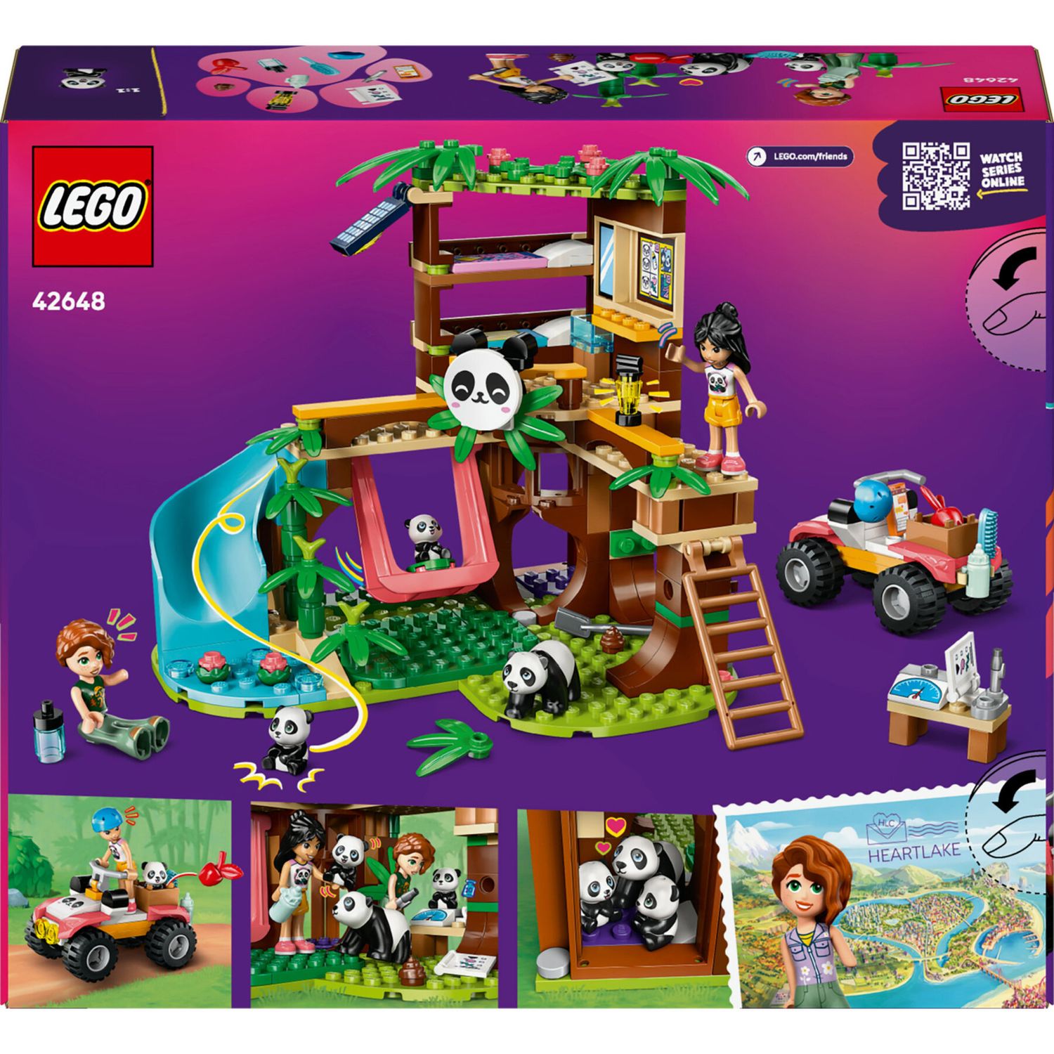 LEGO Friends 42648 Santuario Panda: Casa Albero, Veicolo, 2 Bambole - LEGO