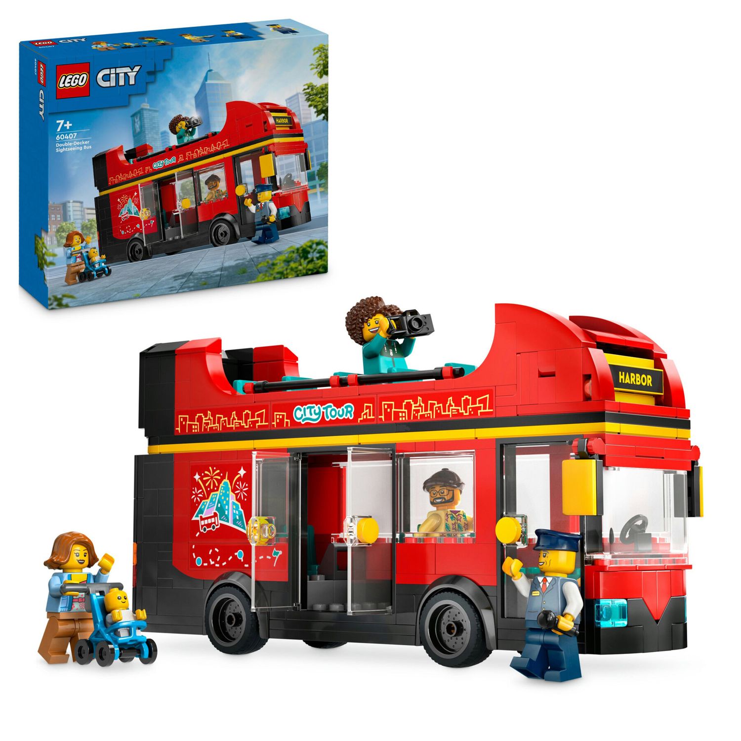 LEGO City 60407 Autobus Turistico Rosso A Due Piani - LEGO