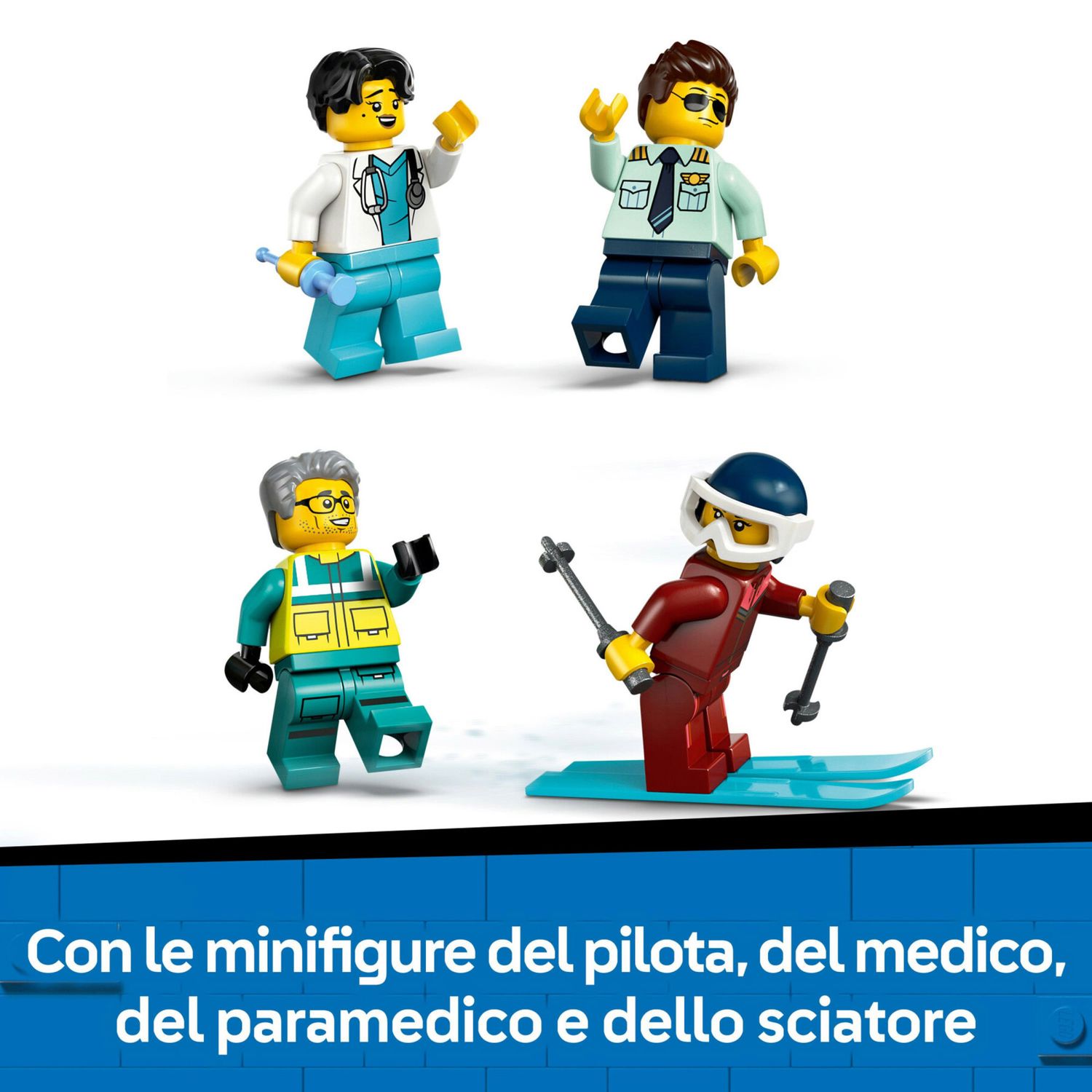 LEGO City 60465 Aereo Ambulanza: 4 Minifigure, Gatto Neve - LEGO
