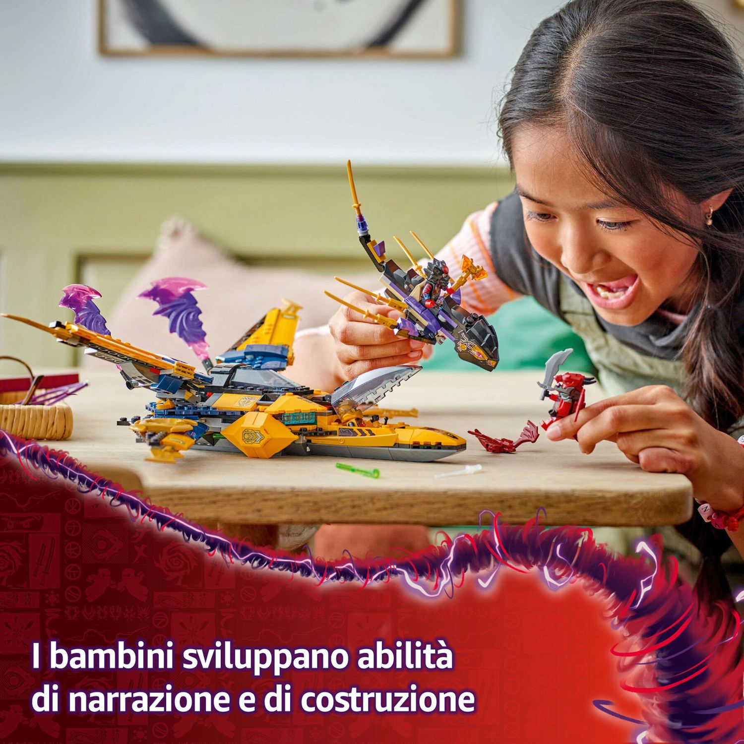 LEGO Ninjago 71833 Jet Super Storm di Ras e Arin - LEGO