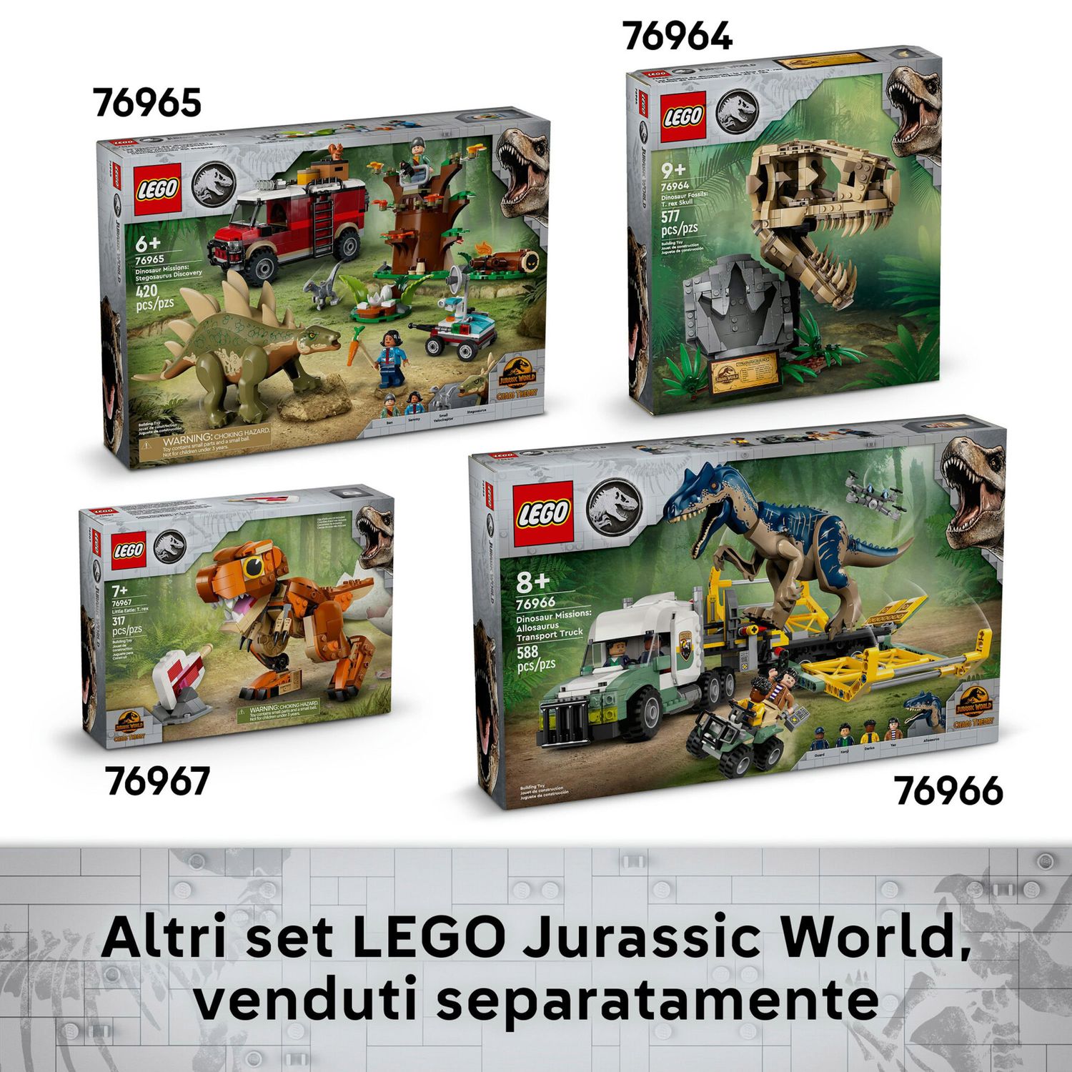 LEGO Jurassic World 76969 Fossili di Dinosauro: Teschio di Triceratopo - Jurassic World, LEGO